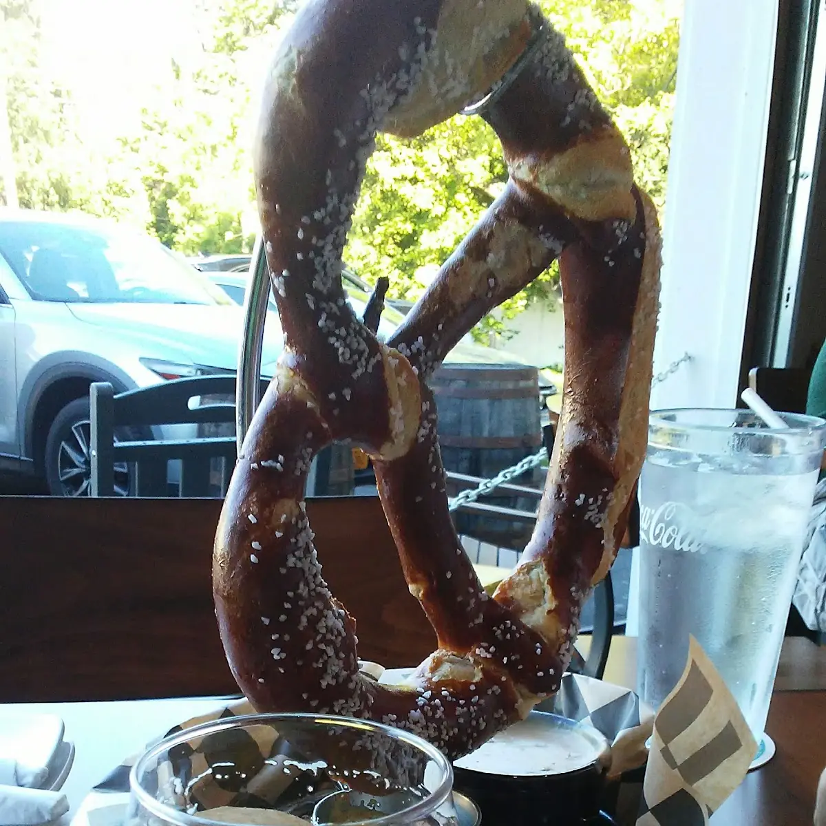 Pretzel with Beer Cheese and Mustard