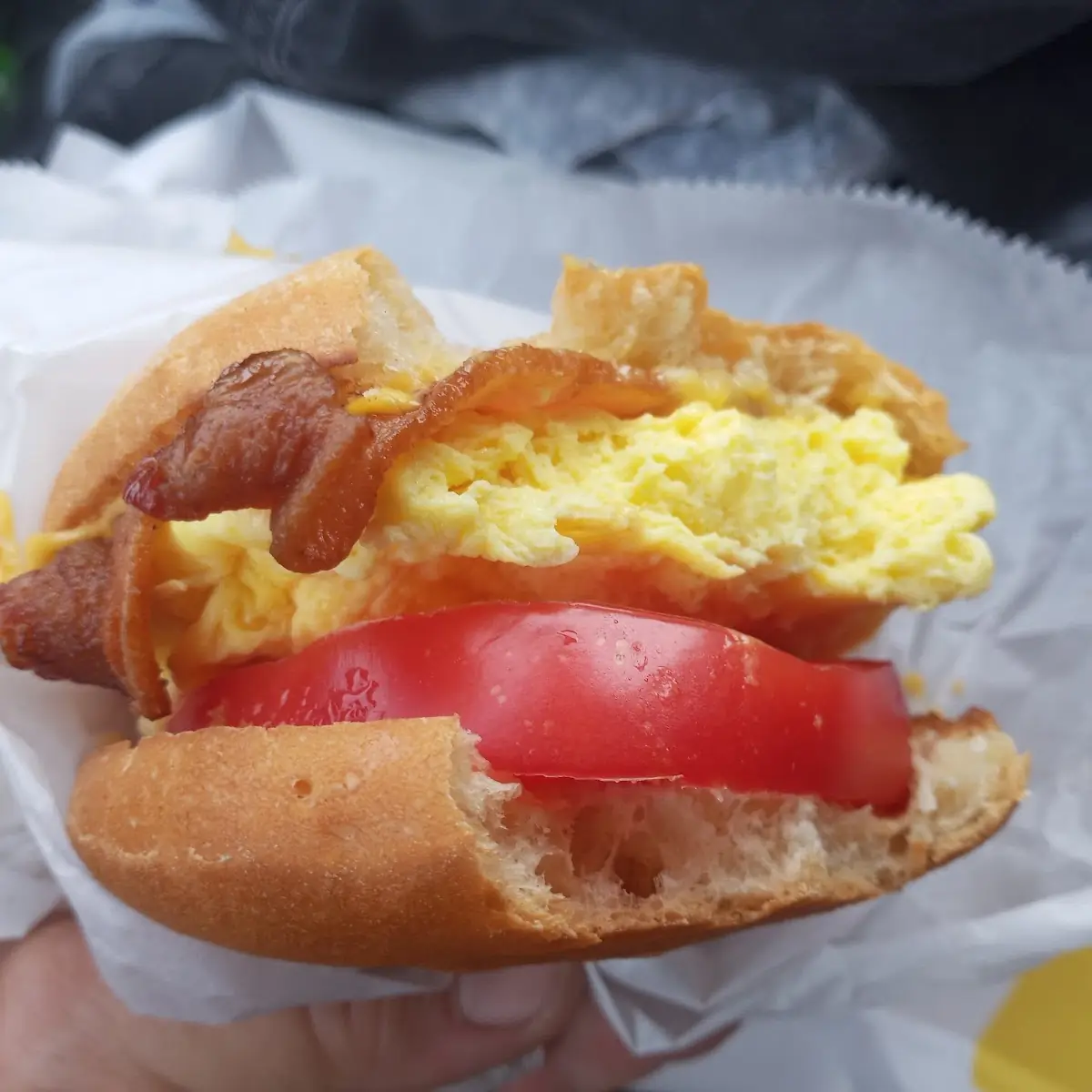 Breakfast Sandwich w Tomato Added