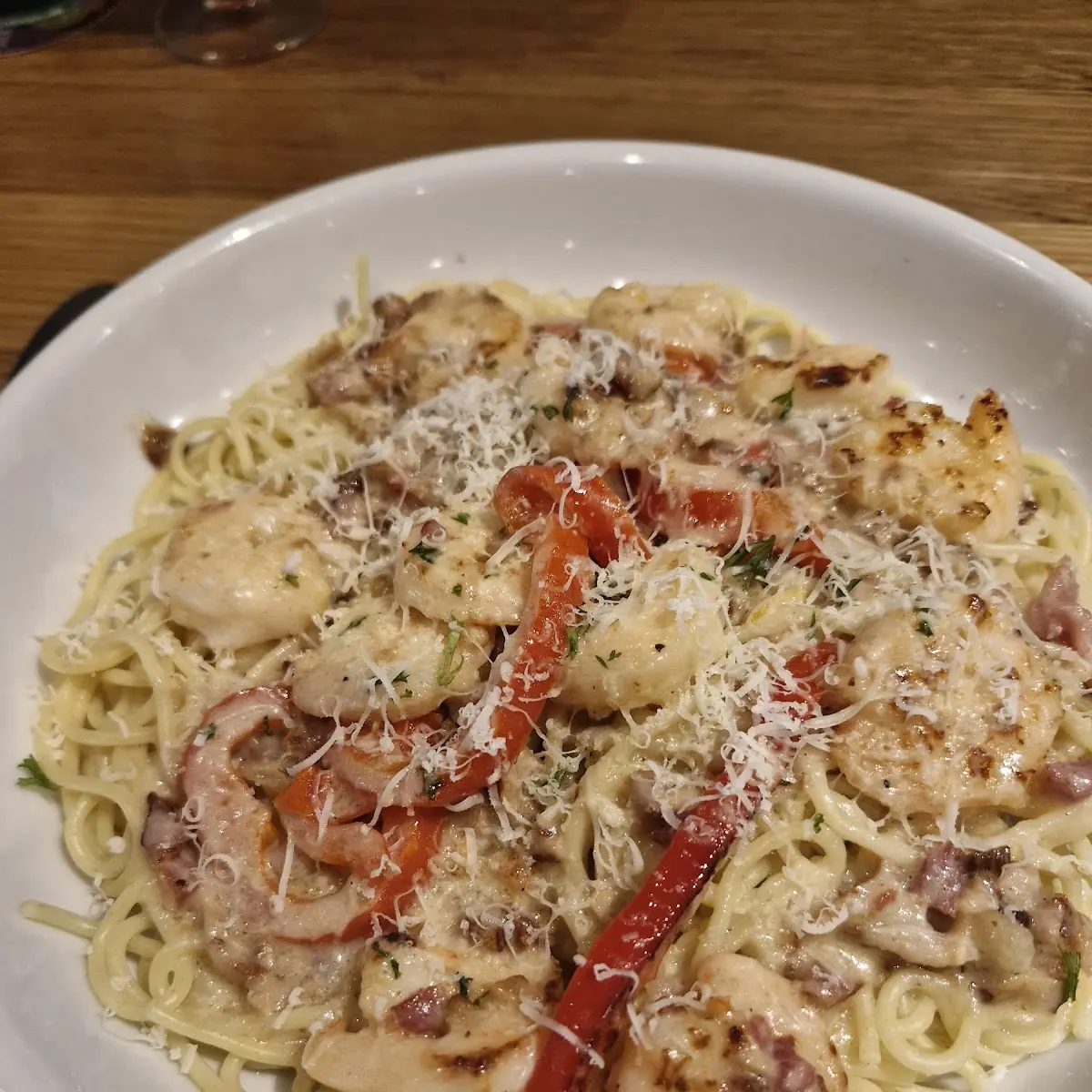Chicken & Shrimp Carbonara