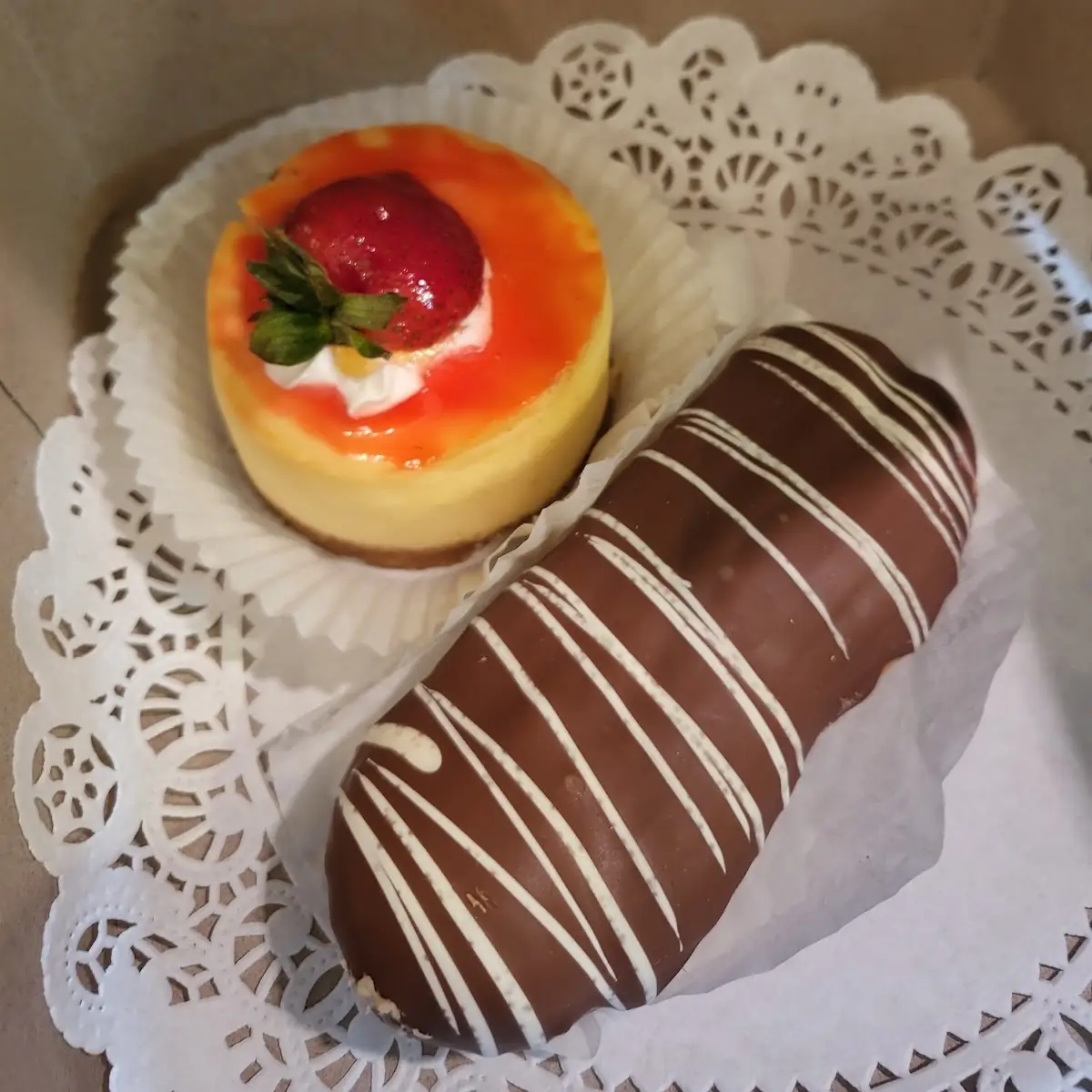 Strawberry Cheesecake and Eclair