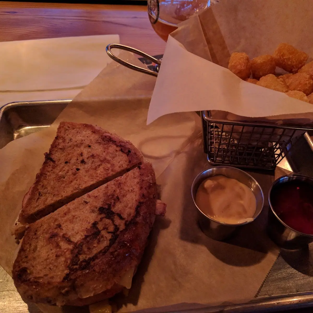 Grilled Cheese and Tots