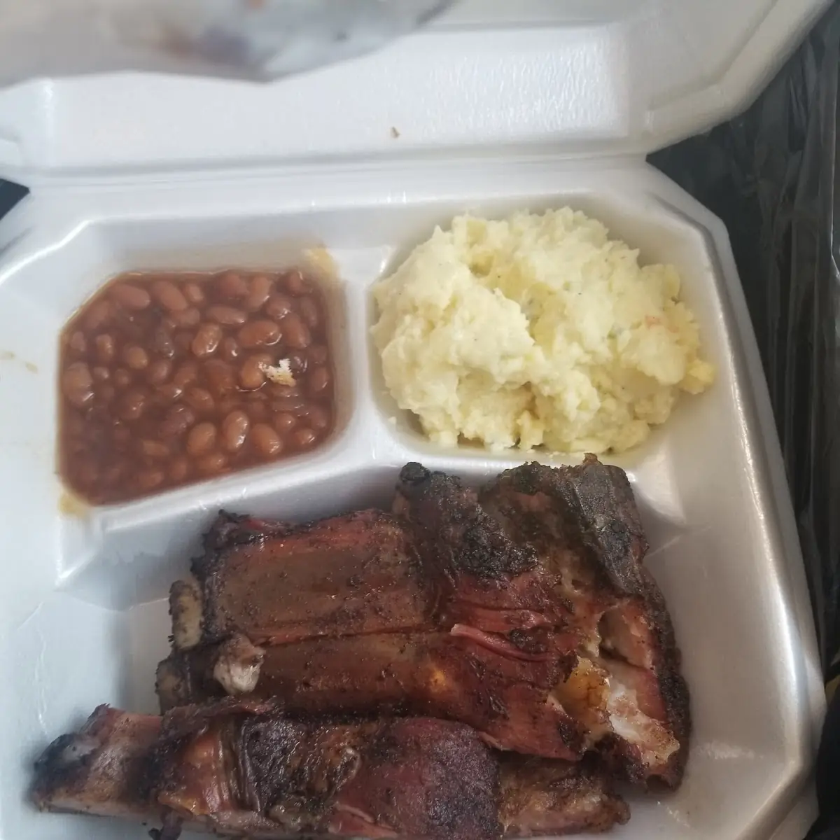 Ribs Potato Salad & Baked Beans