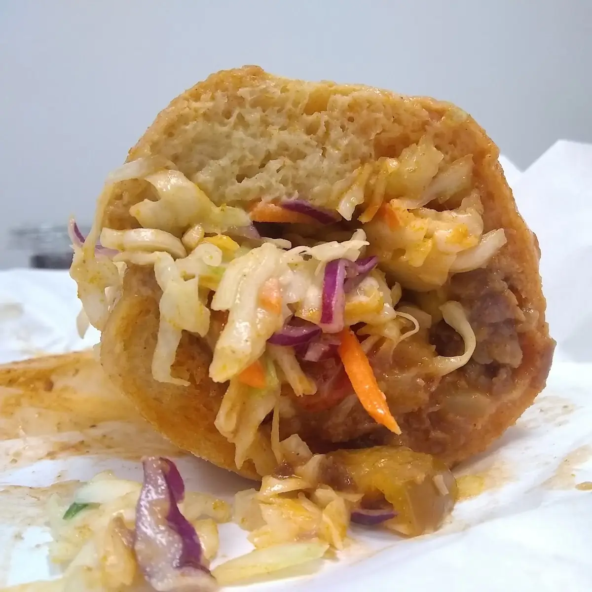 BBQ Beef Brisket Coleslaw Sandwich