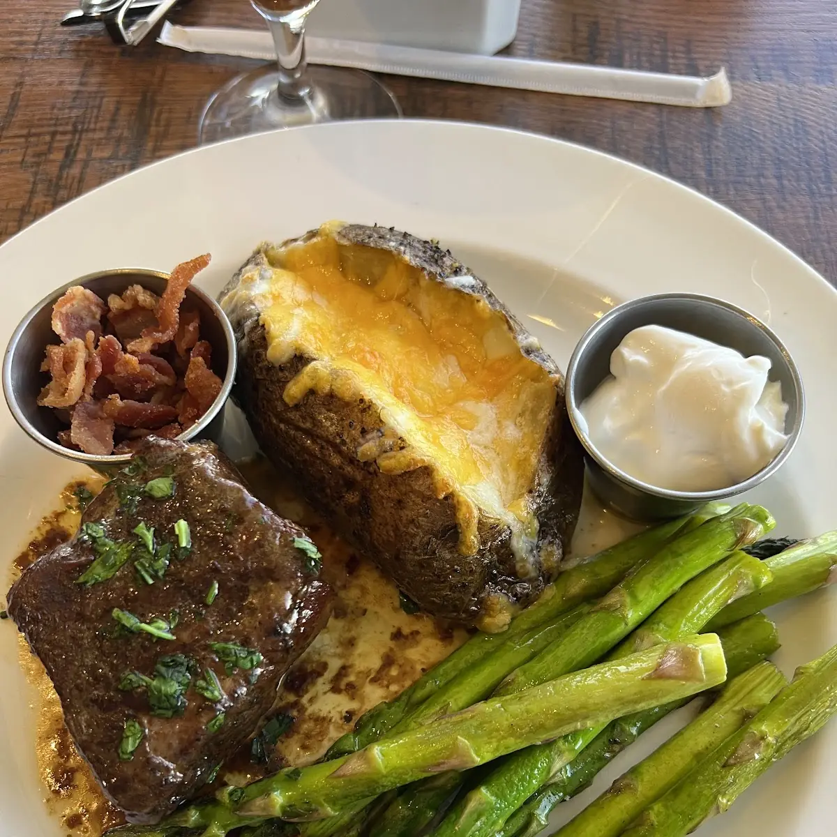 Ribs with Loaded Baked Potato