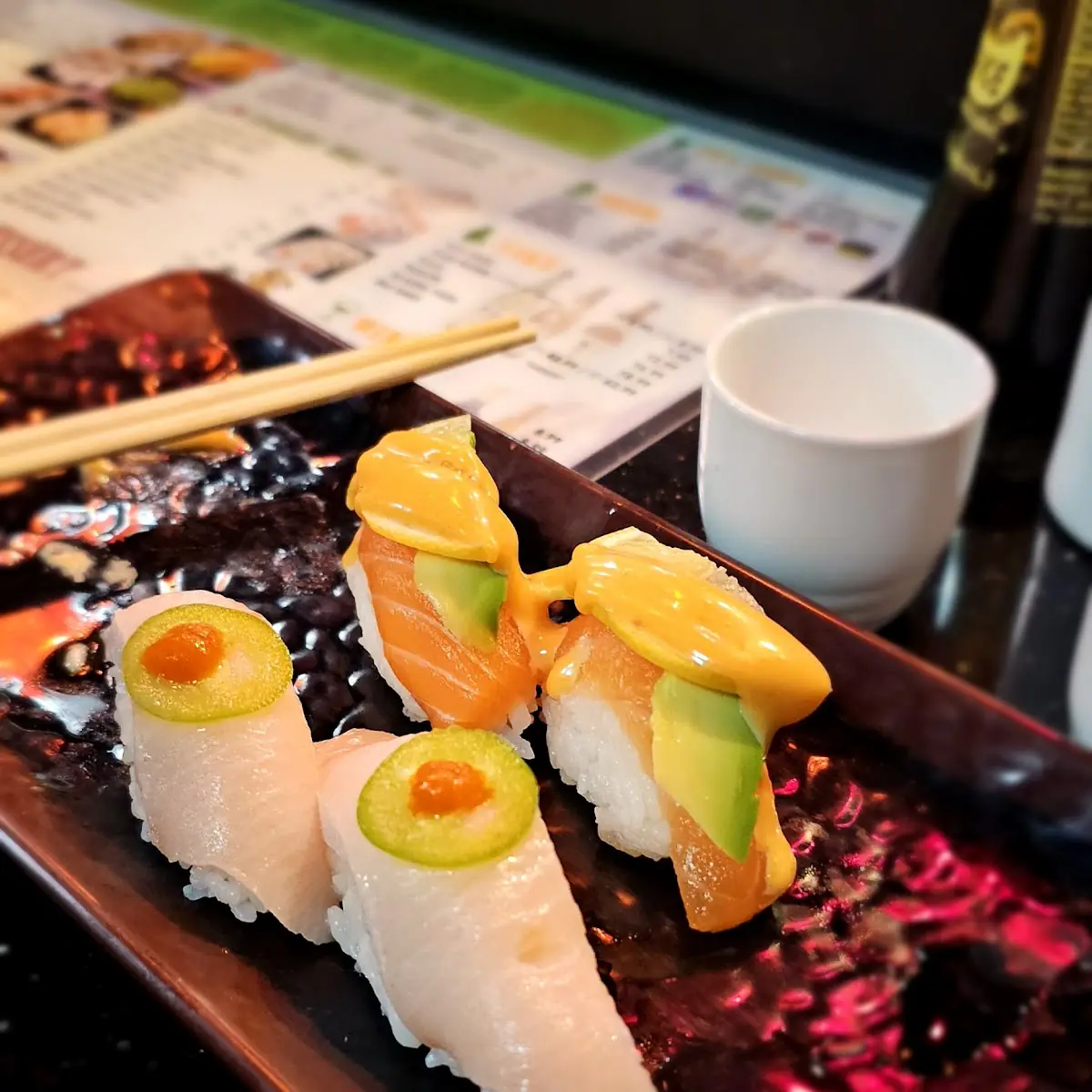 Garlic Salmon Nigiri