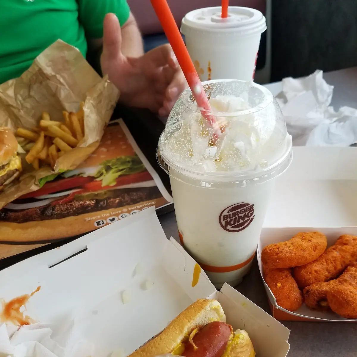 Beef Dog Cheesy Tots with Vanilla Shake