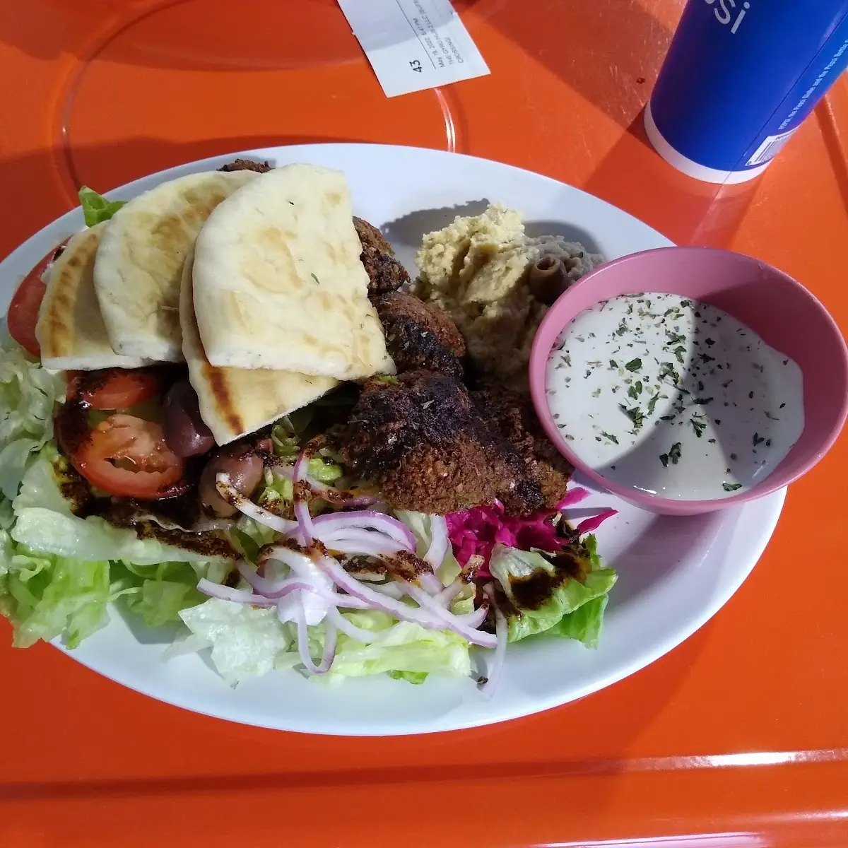 Falafel and Hummus Plate