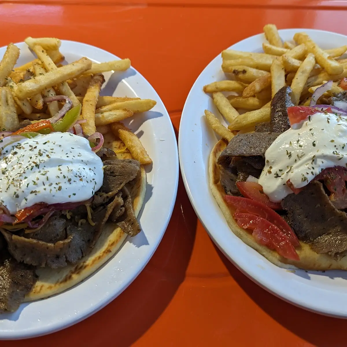 Lamb Gyro and Supreme Gyro