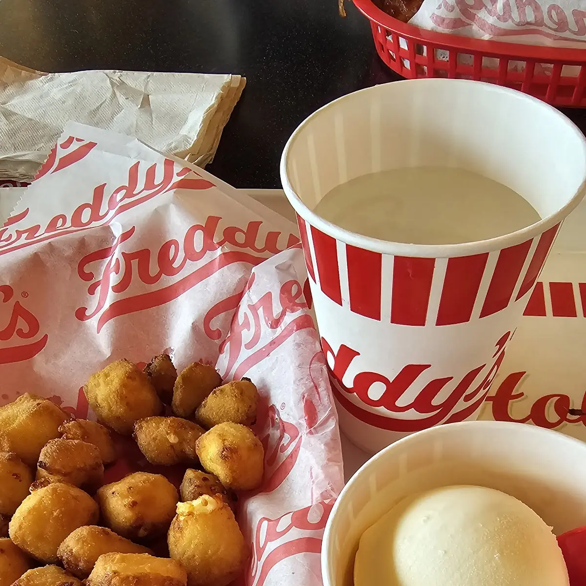 Cheese Curds and Vanilla Custard