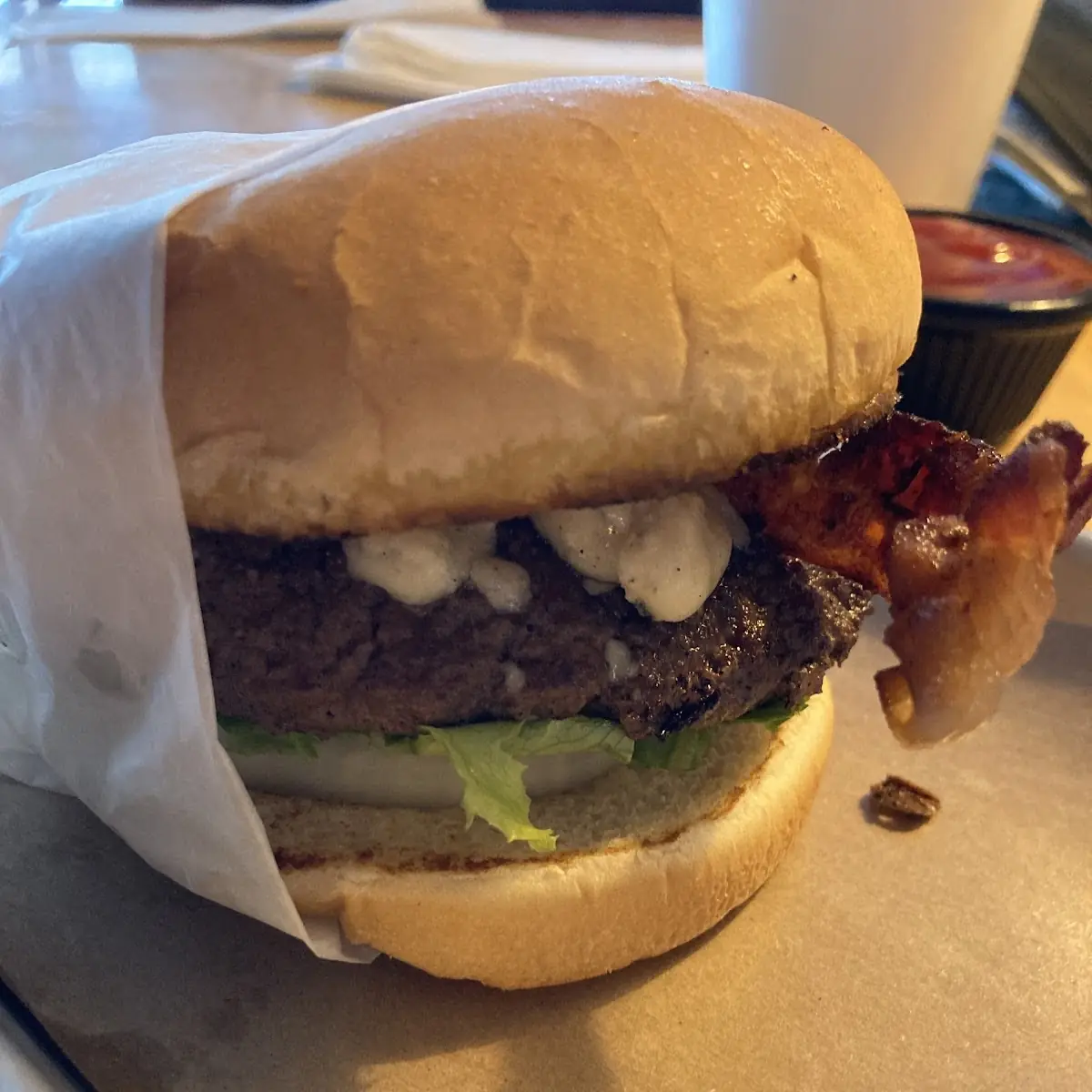 Bleu Cheese Burger w Bacon