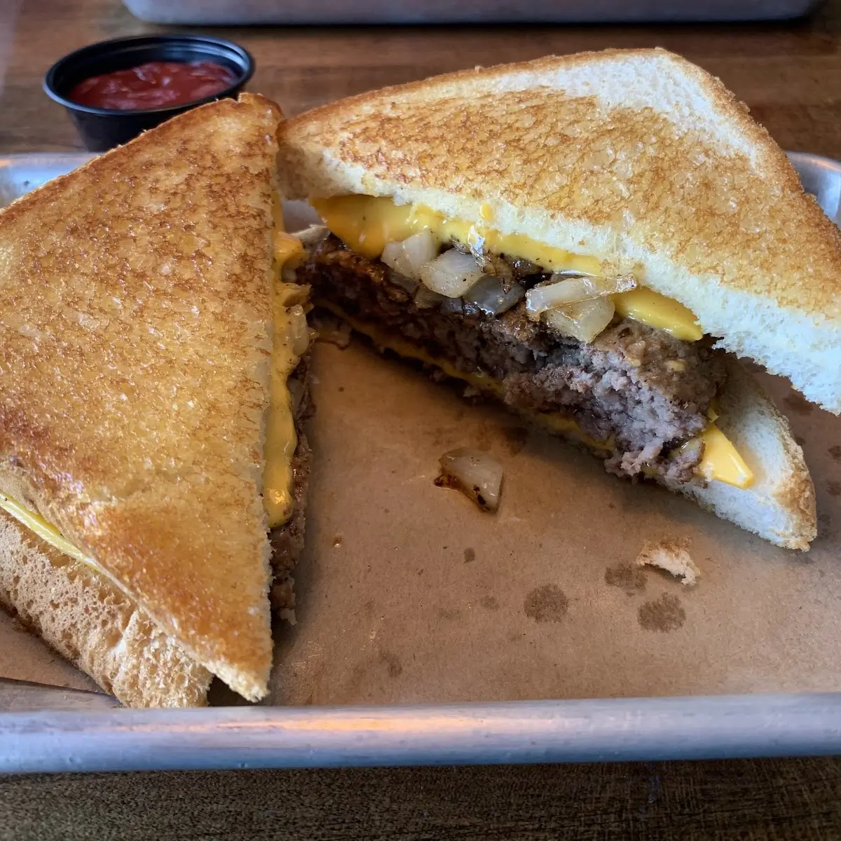 Patty Melt on Texas Toast