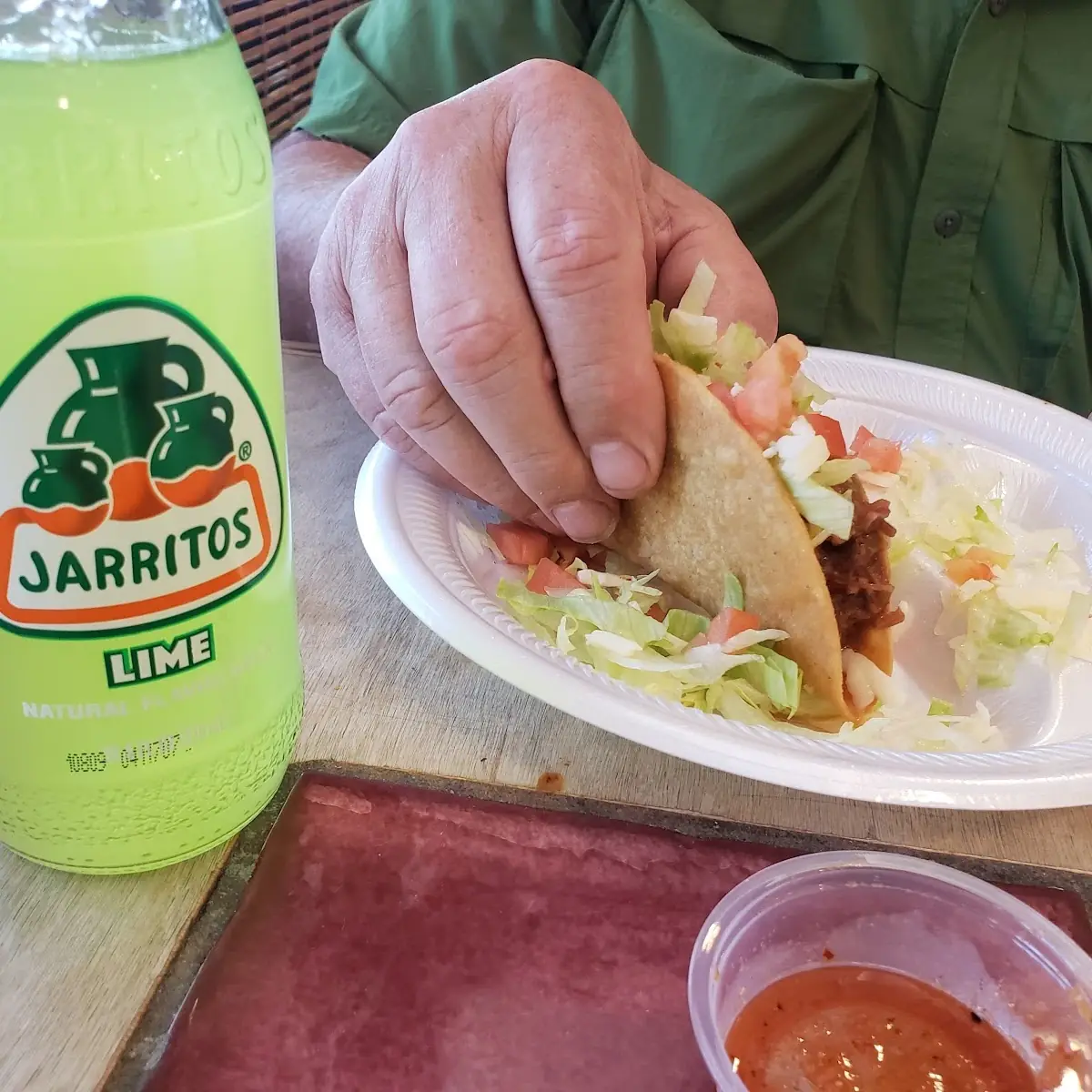 Shredded Beef Taco Dorado Style