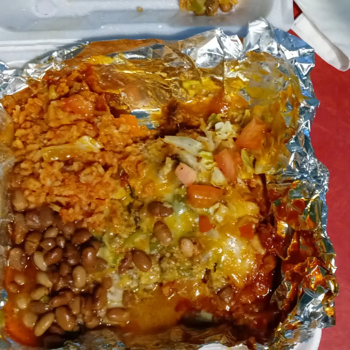 Enchilada Plate Red and Green Chile Aka Christmas