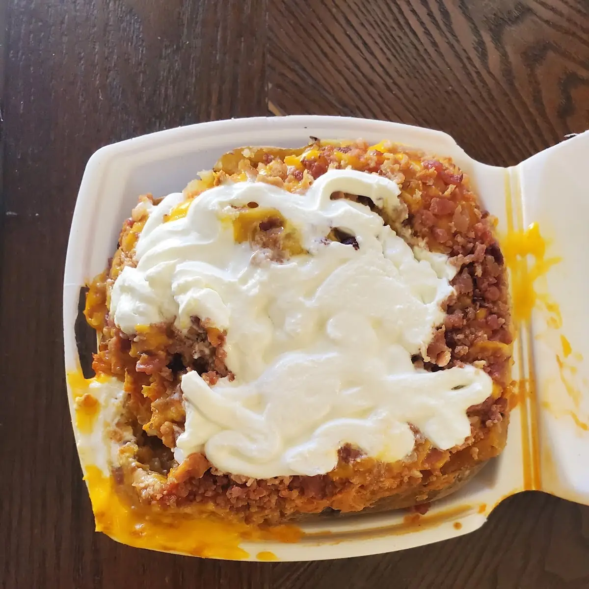 Papa Azada Pollo Quezo Bacon Bits Sour Cream
