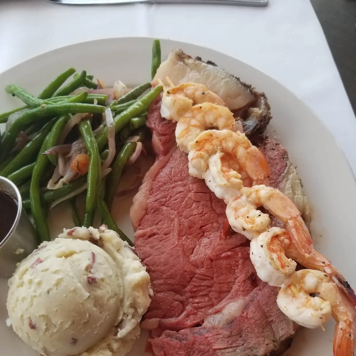 Prime Rib with Shrimp and Scallops