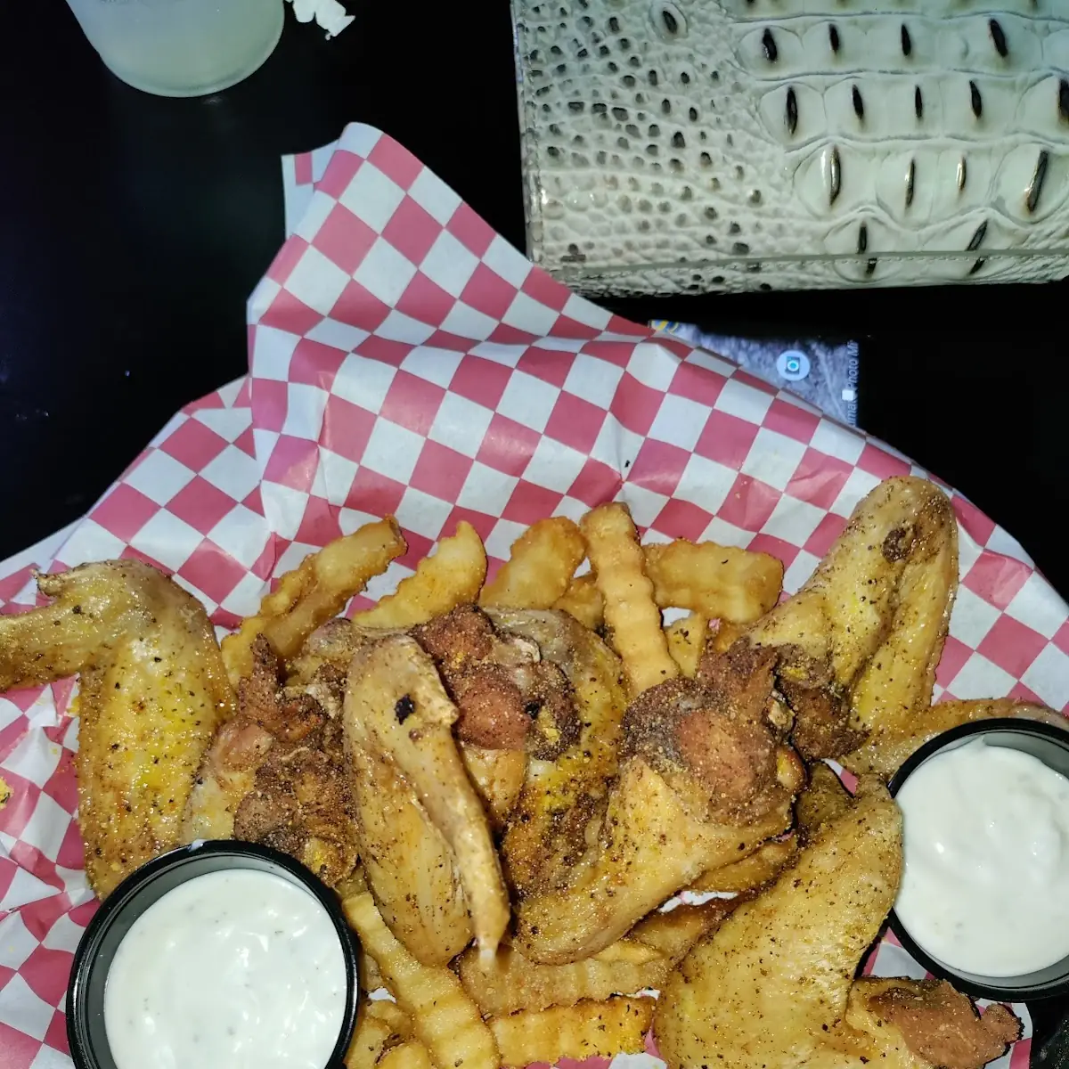 Lemon Pepper Wings and Fries