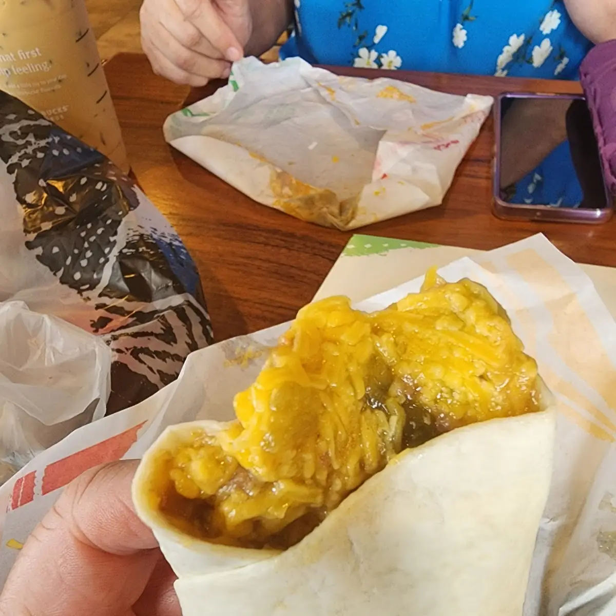 Bean Burrito with Green Sauce