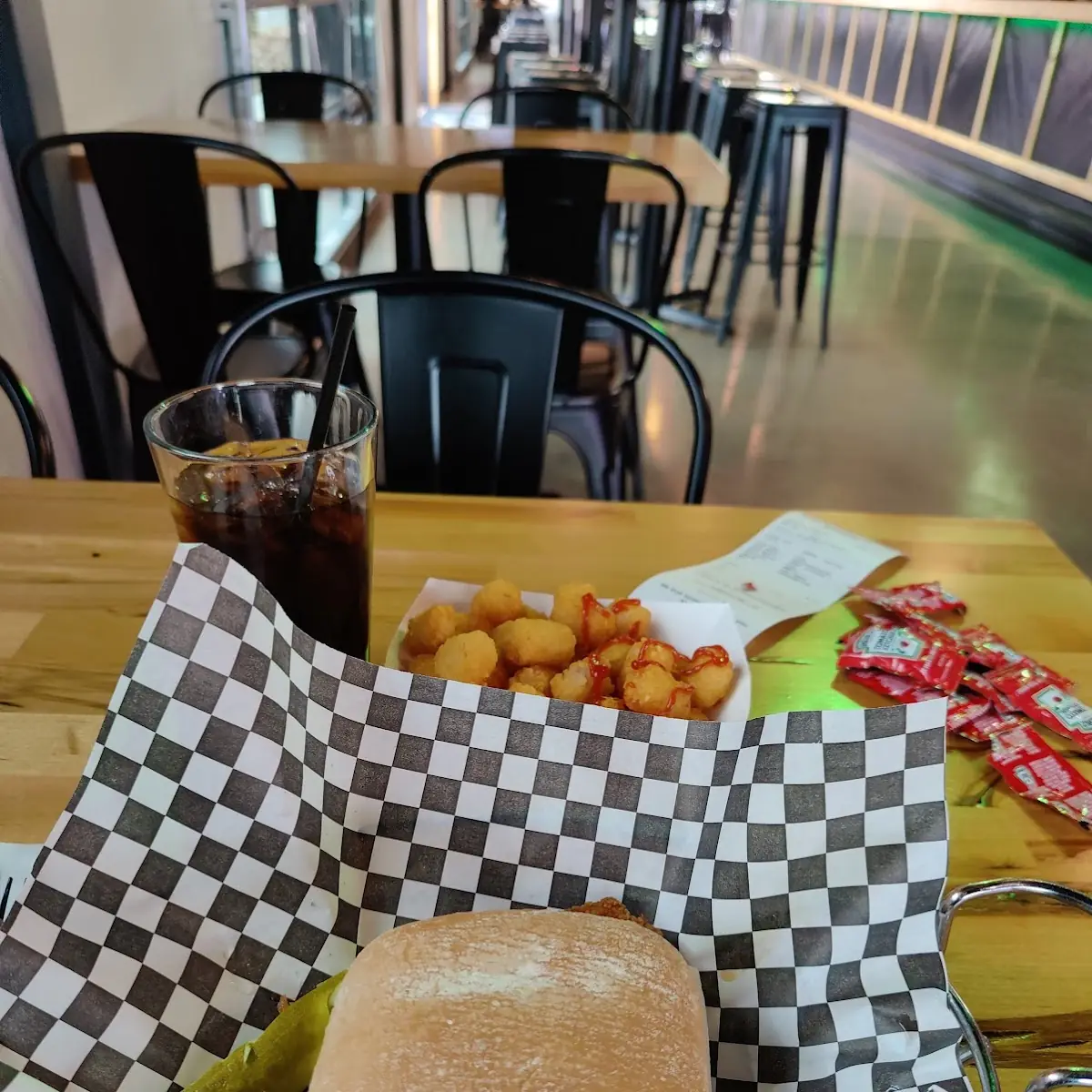 Chicken Sandwich and Tots