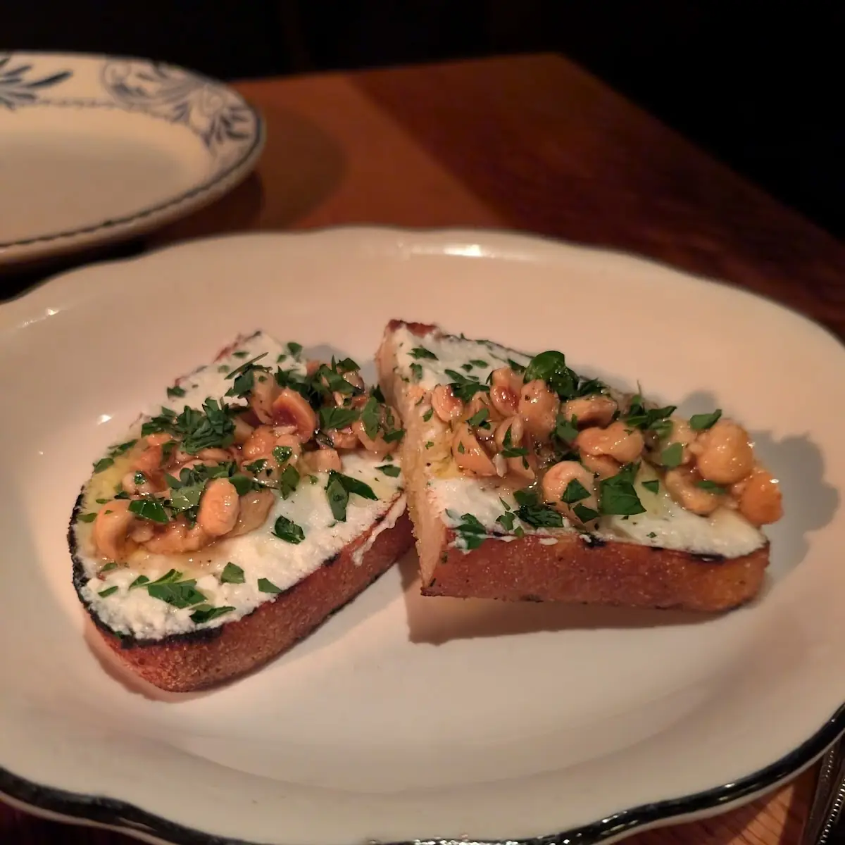 Goat Cheese Hazelnut Honey Grilled Bread