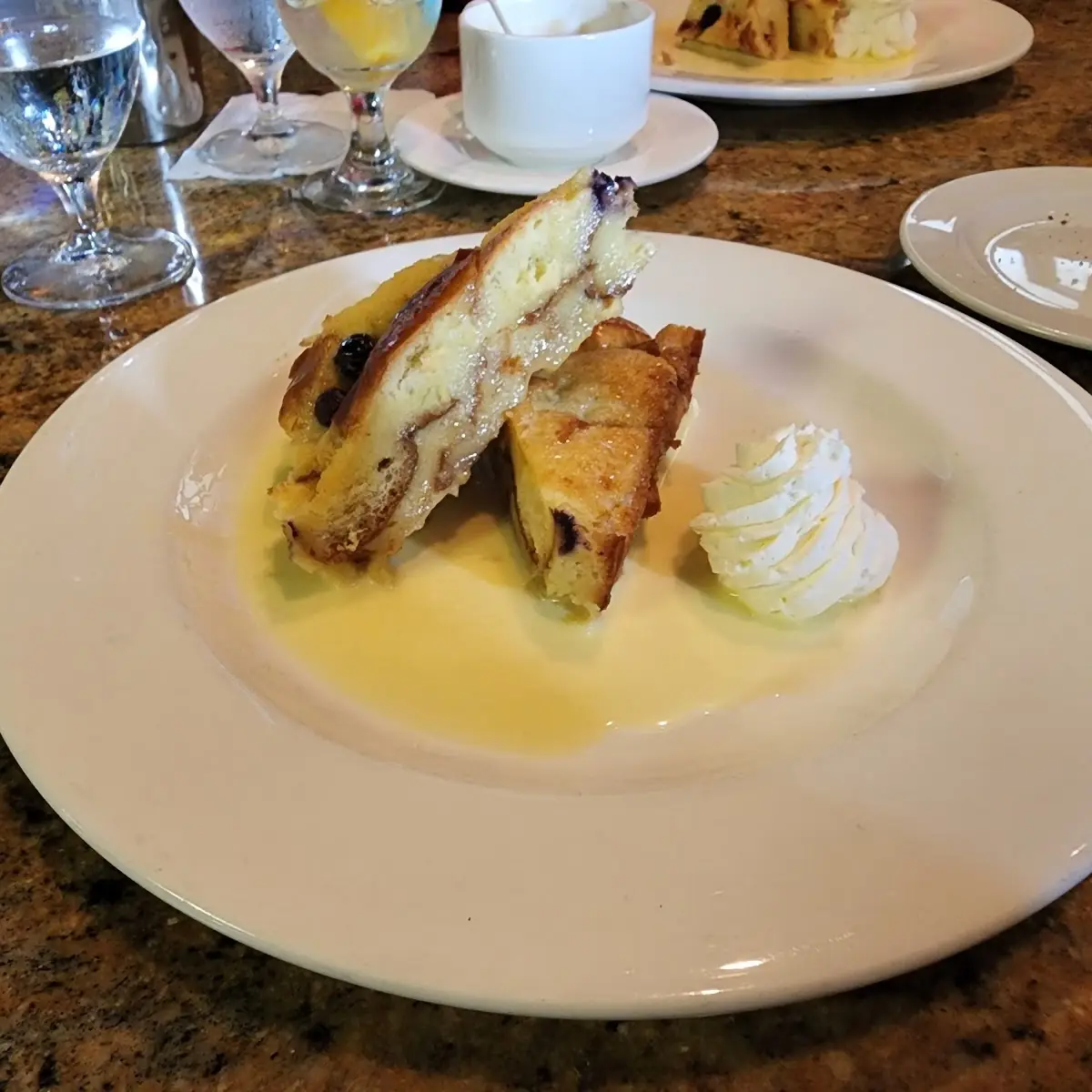 Blueberry White Chocolate Bread Pudding