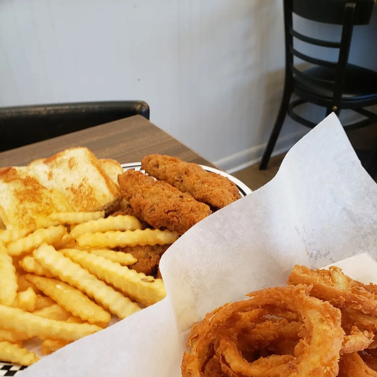 Steak Fingers and Onion Rings