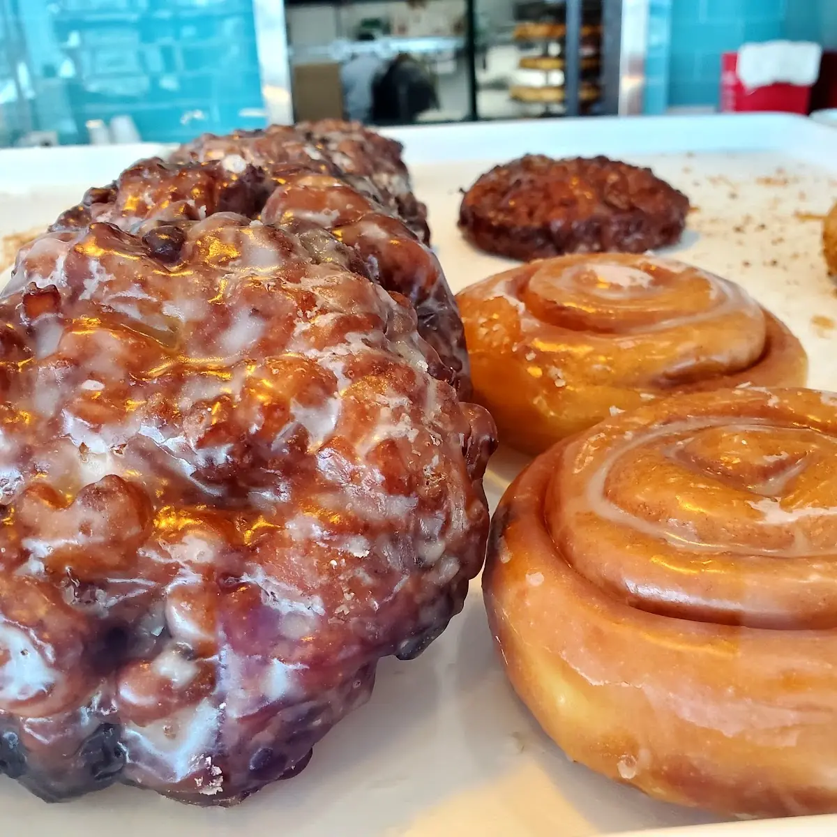 Apple Fritter and Cinnamon Roll