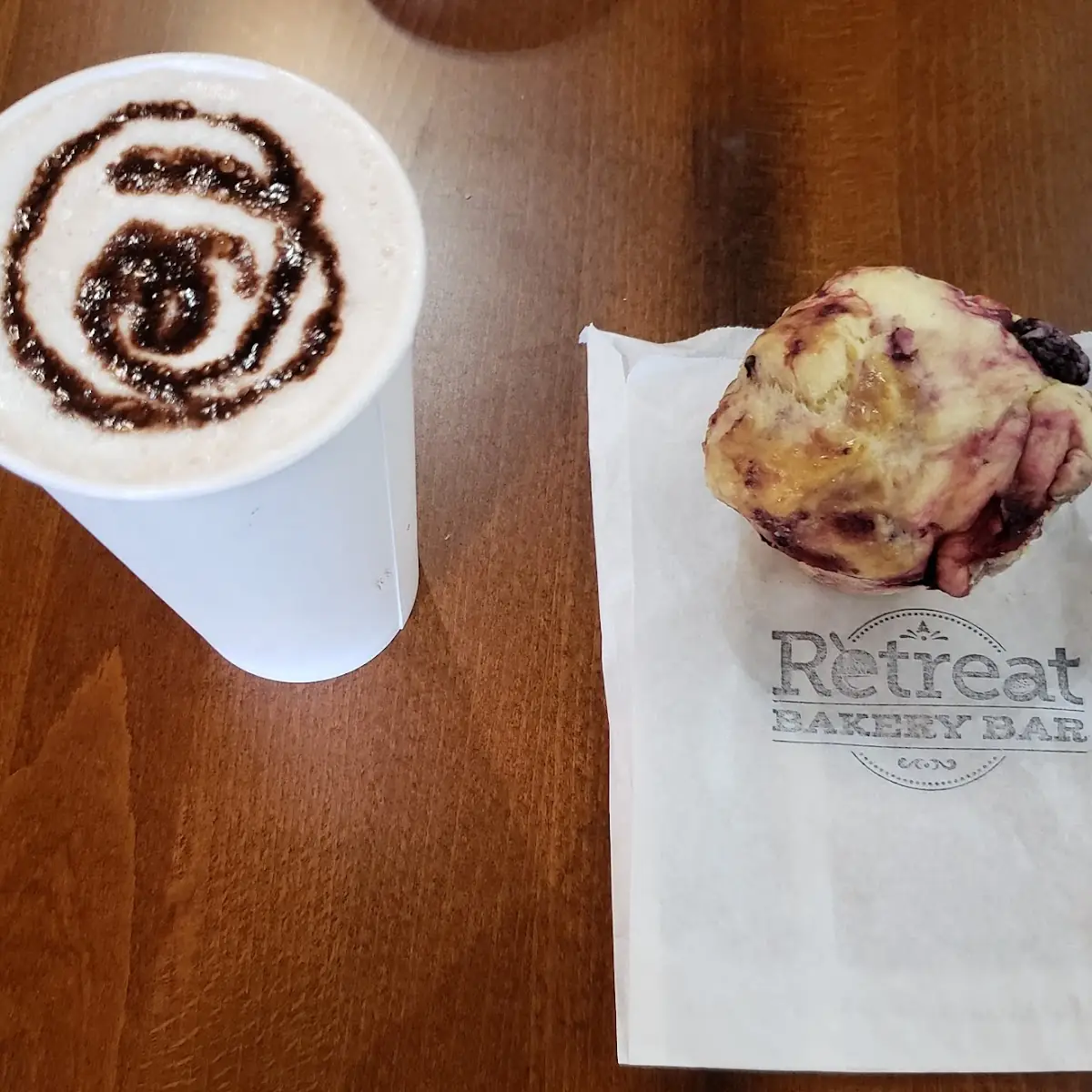 Hot Chocolate and Mixed Berry Brioche