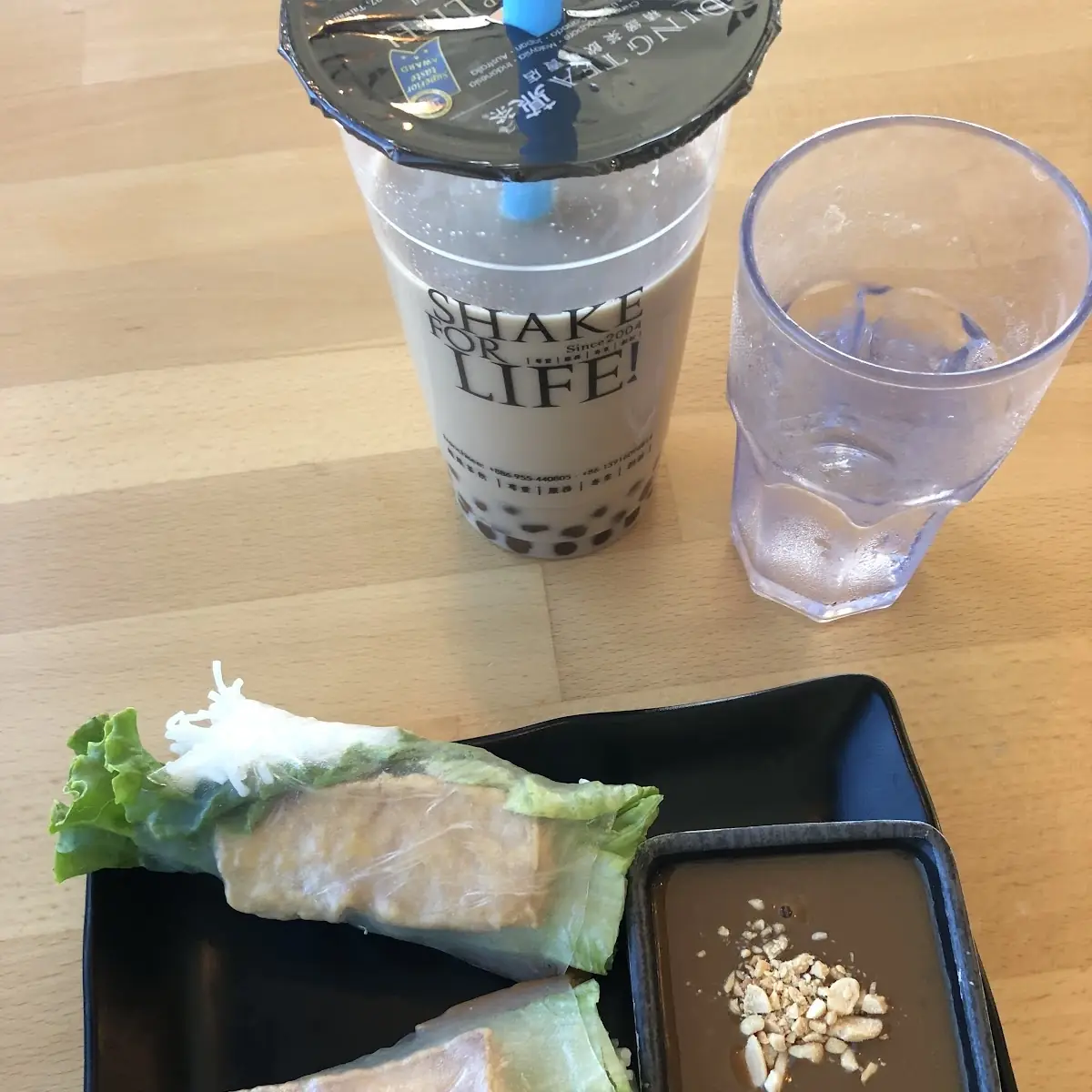 Tofu Spring Rolls with Peanut Sauce