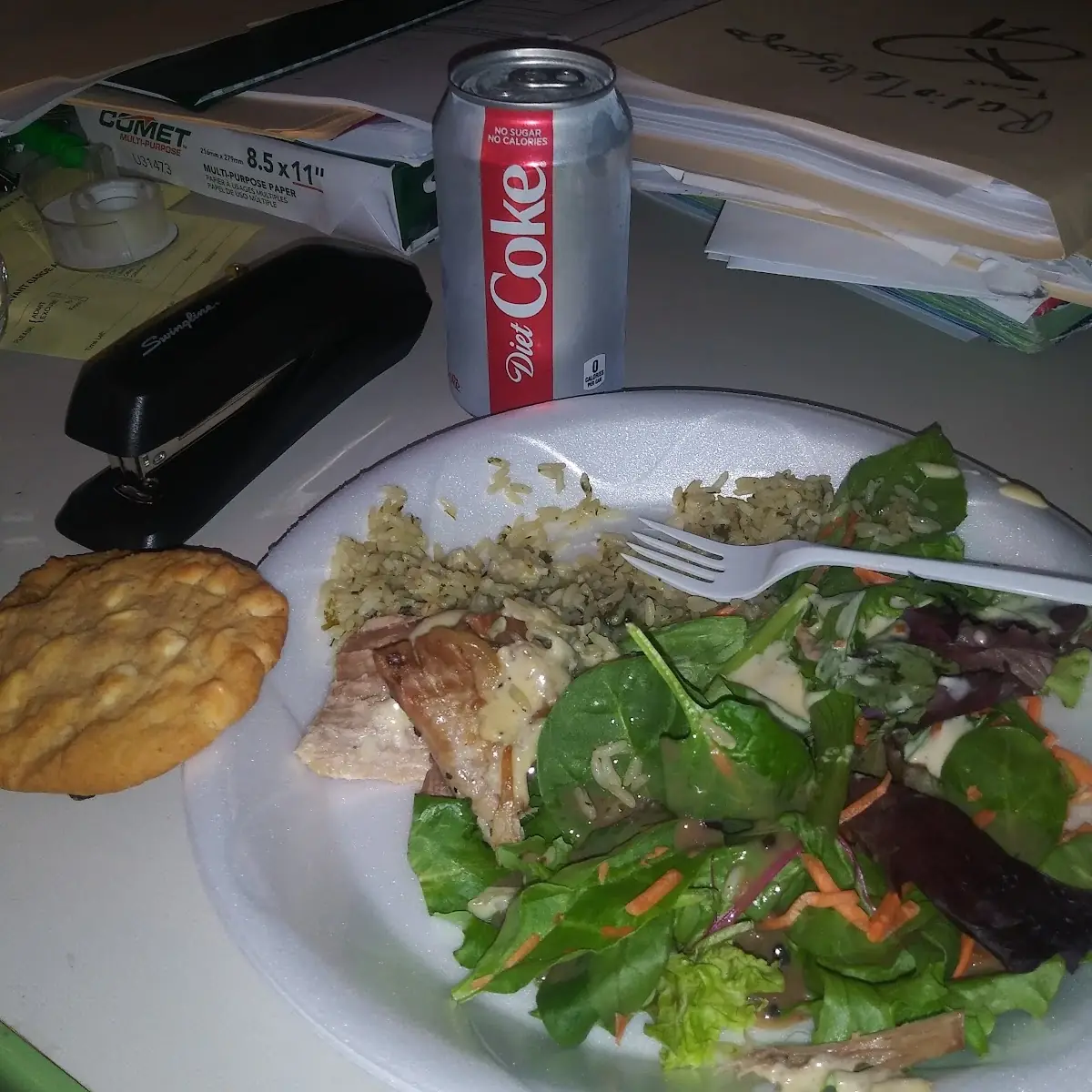 Salad with Curry Goat
