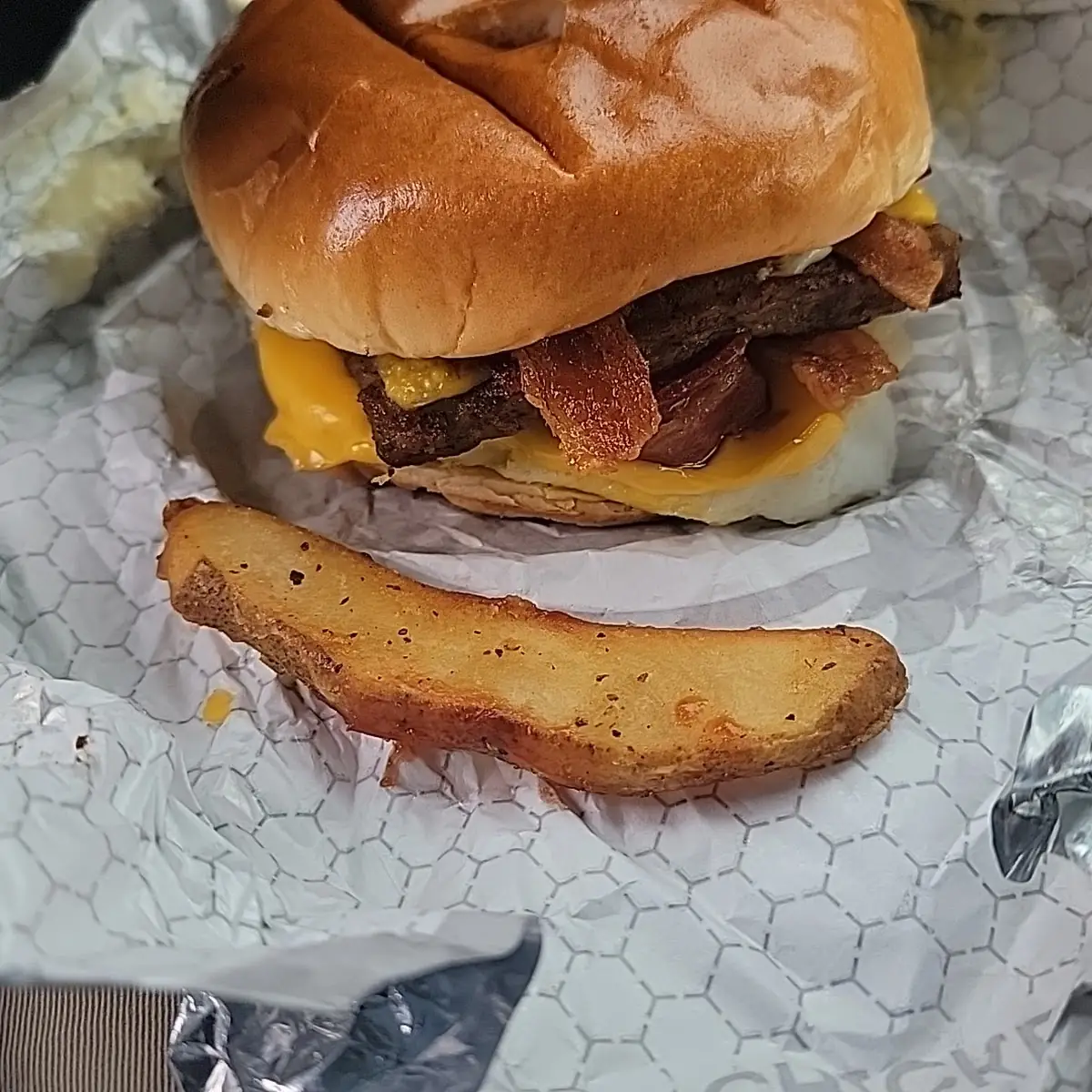 Bacon Sausage Sandwich