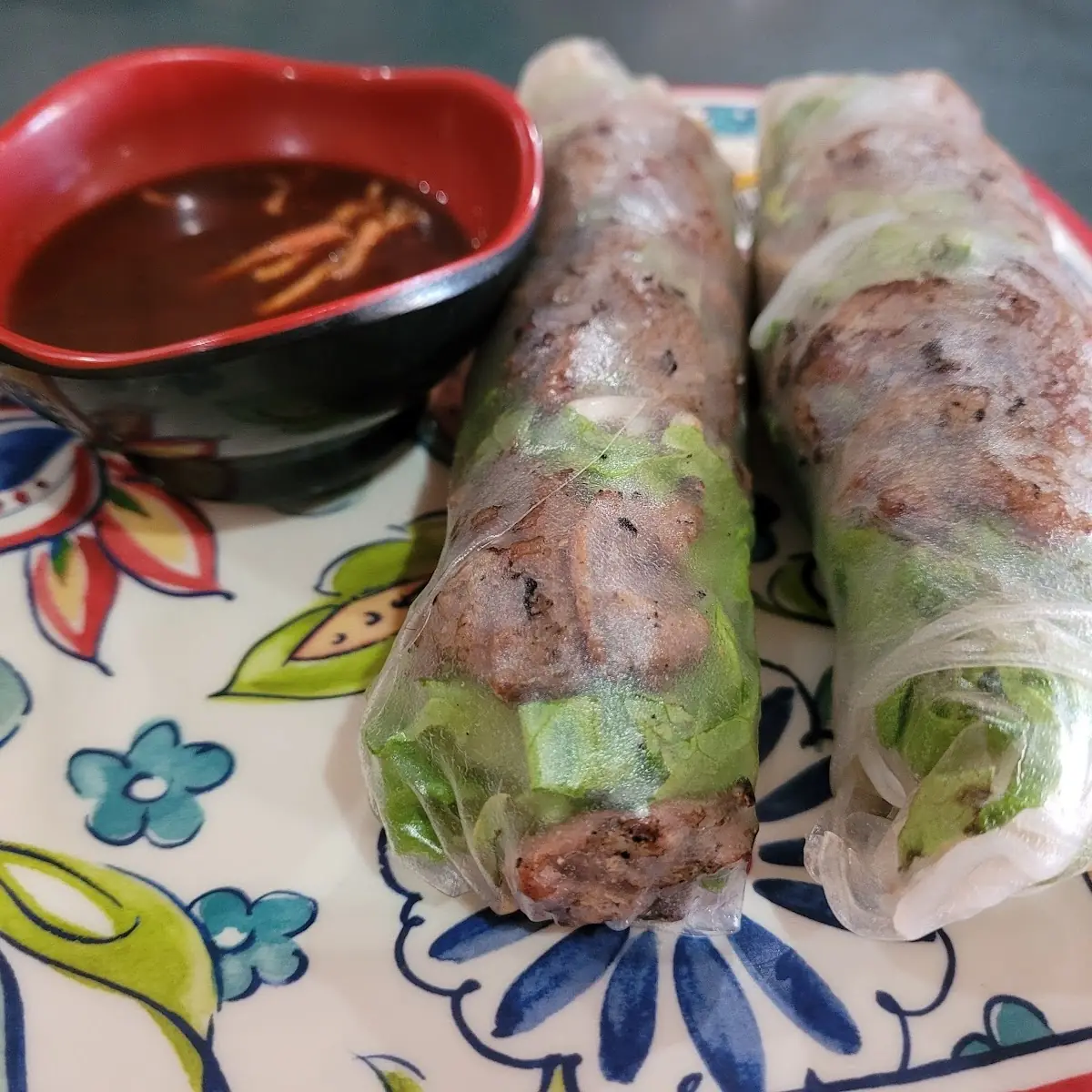 Grilled Pork Spring Rolls