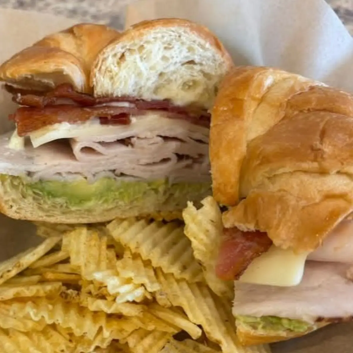 Club Sandwich and Chips