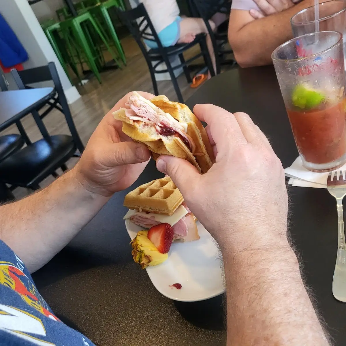Monte Cristo Waffle Sandwich