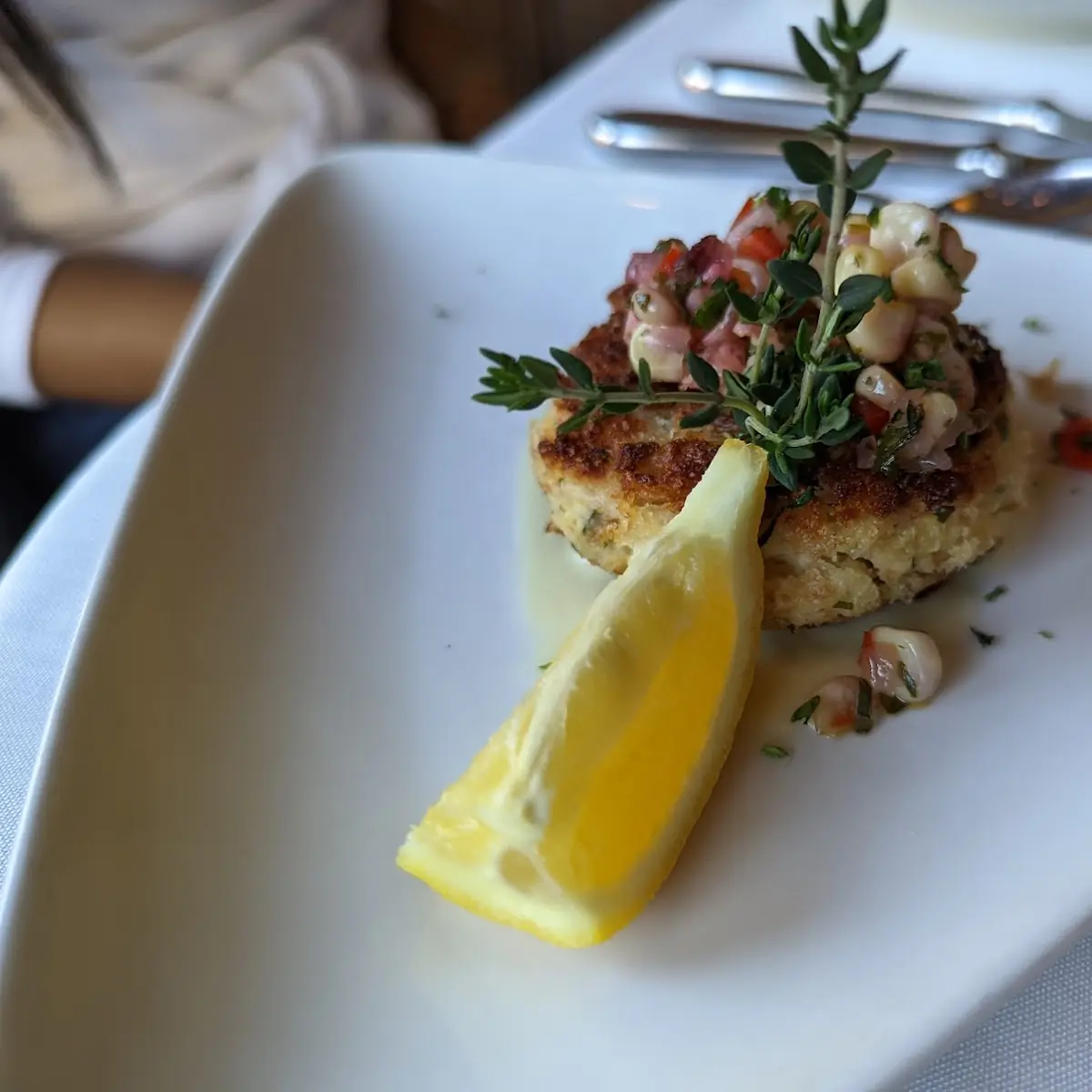 Lump Crab Cake Corn Salsa
