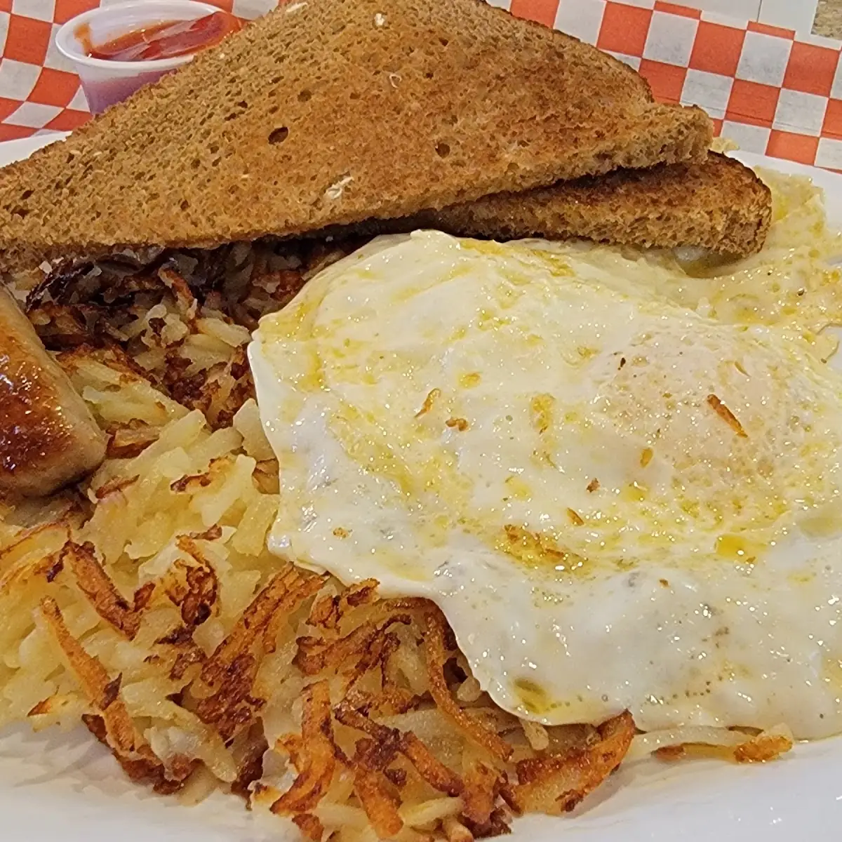 Hash Browns and Wheat Toast
