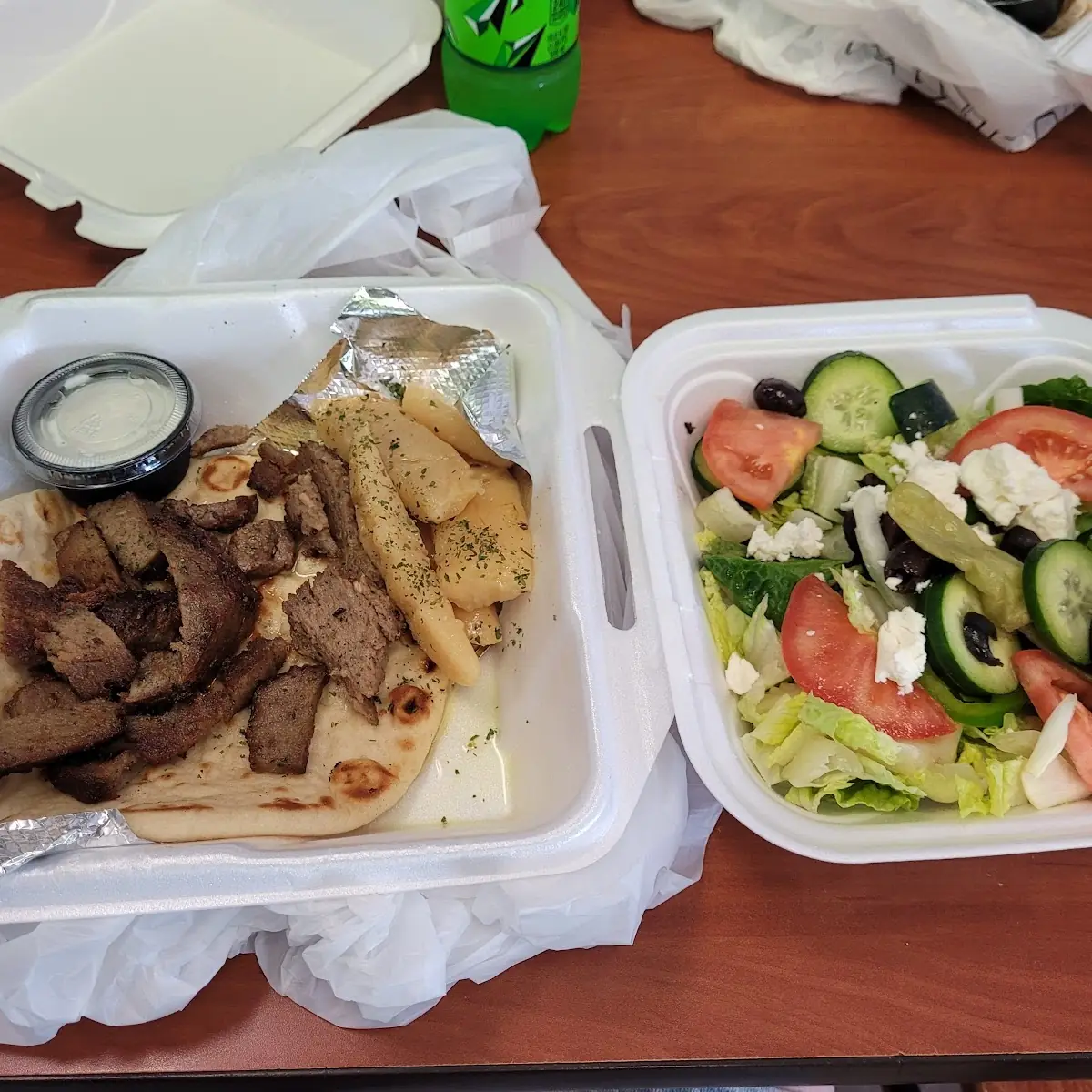 Gyro Wrap and Side Salad