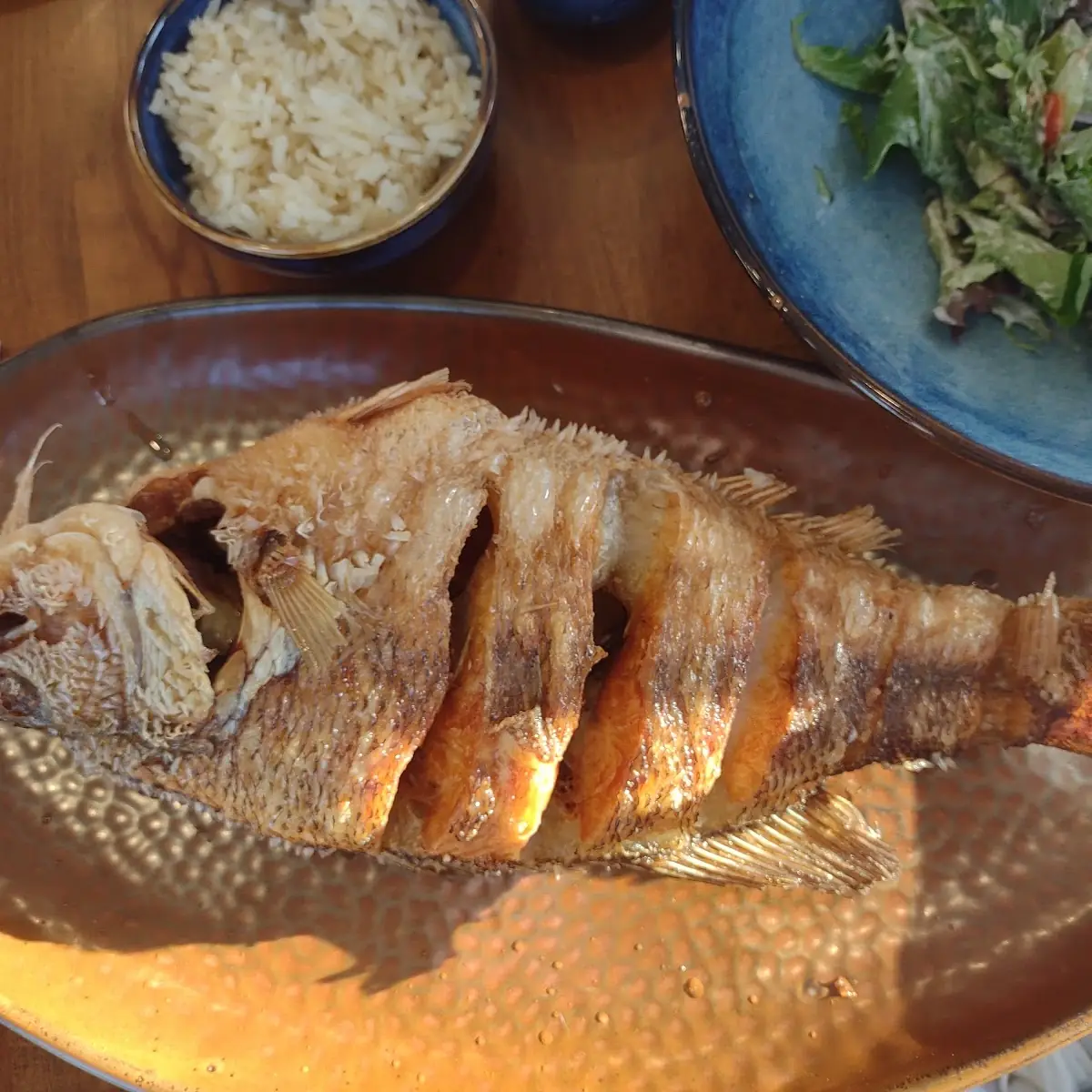 Whole Fried Black Bass