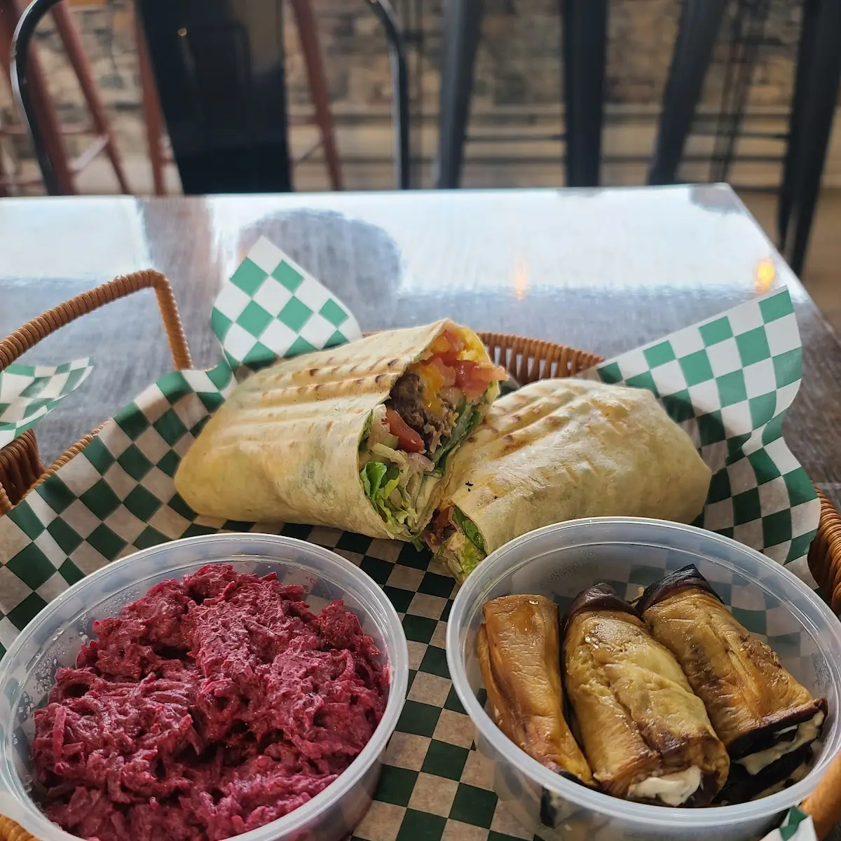 Beet Salad Skewer Wrap Eggplant Stuffed