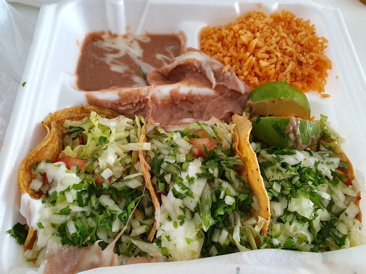 Tacos with Rice & Beans