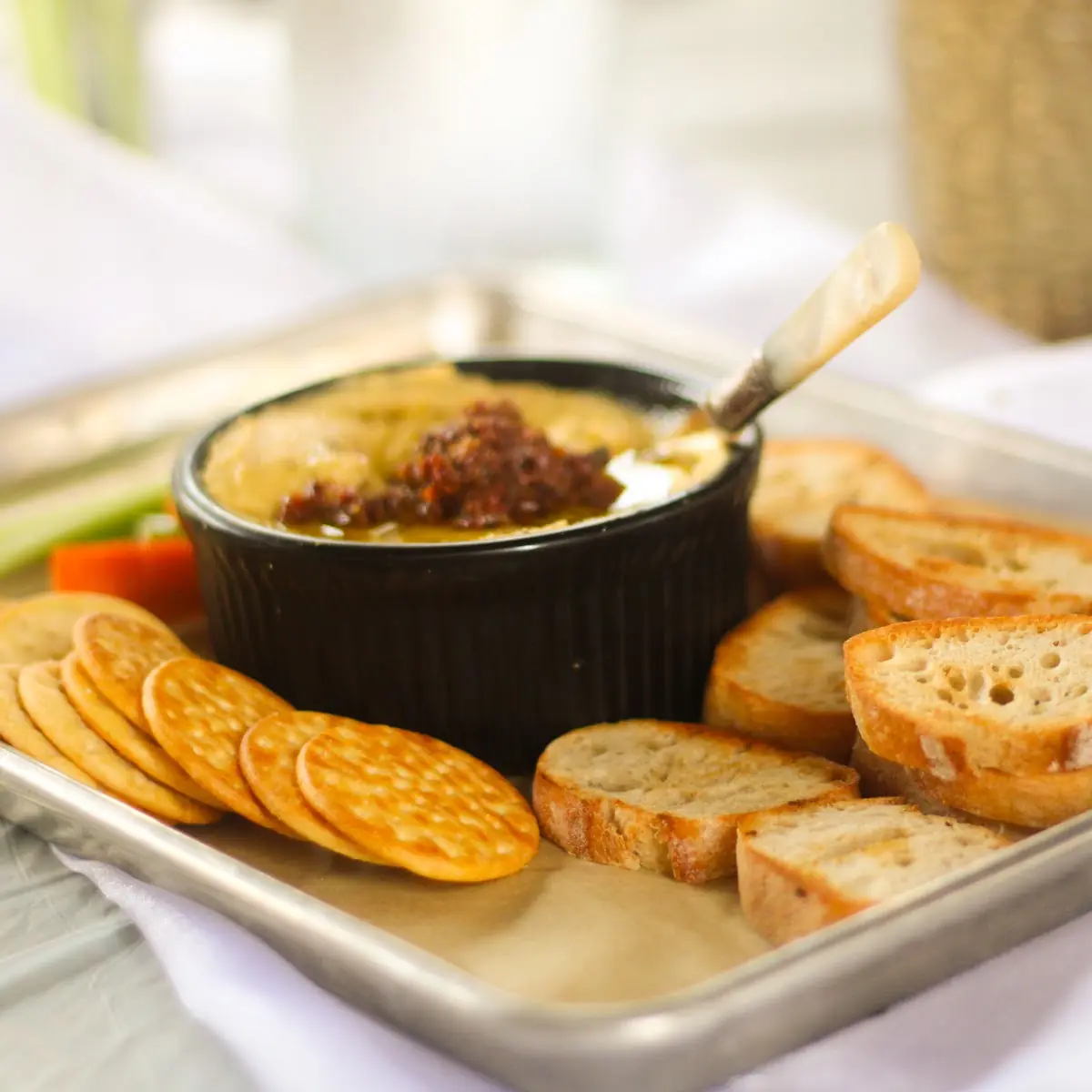 Spinach & Feta Dip w Crackers