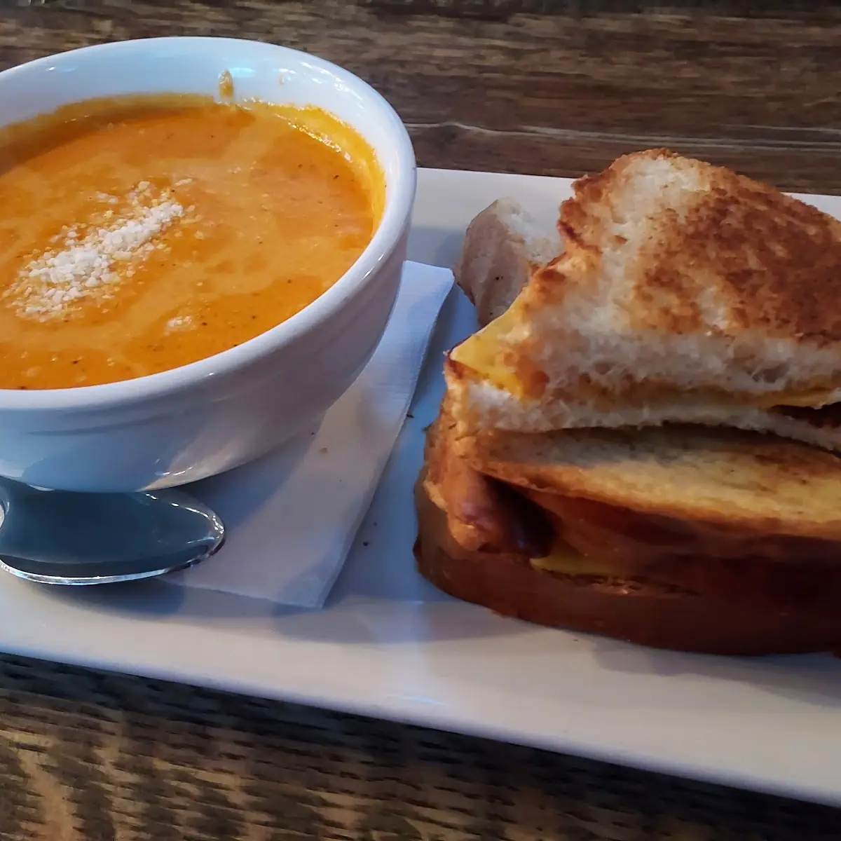 Grilled Cheese Sandwich with Tomato Soup
