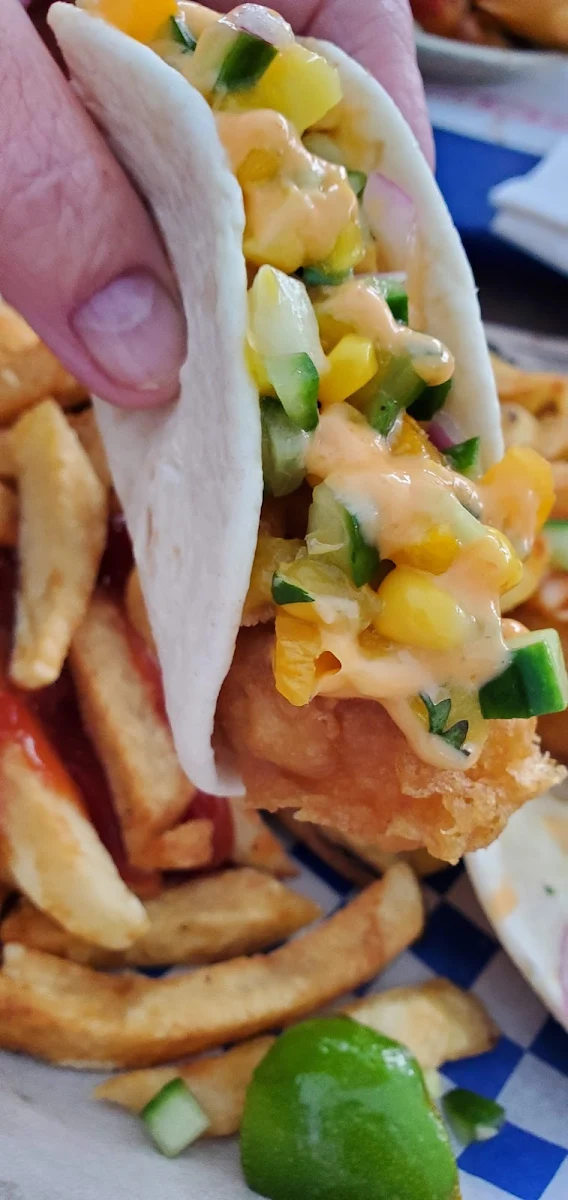 Fish Tacos and Chips