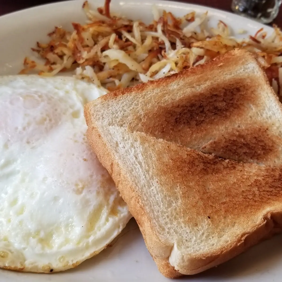 Eggs Home Fries and Toast
