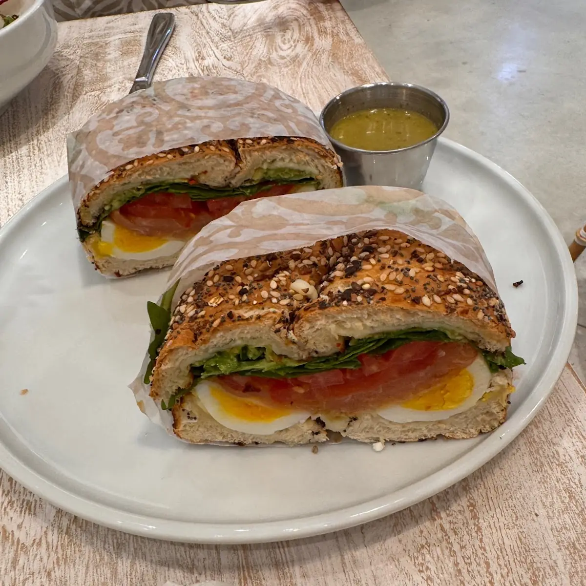 Egg Sandwich on Everything Bagel