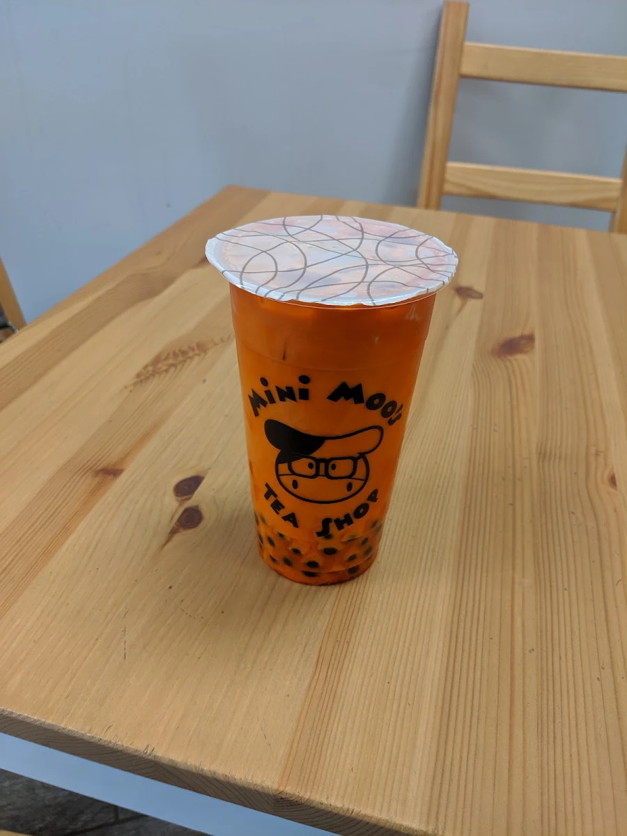Thai Iced Tea with Bursting Blueberry Boba
