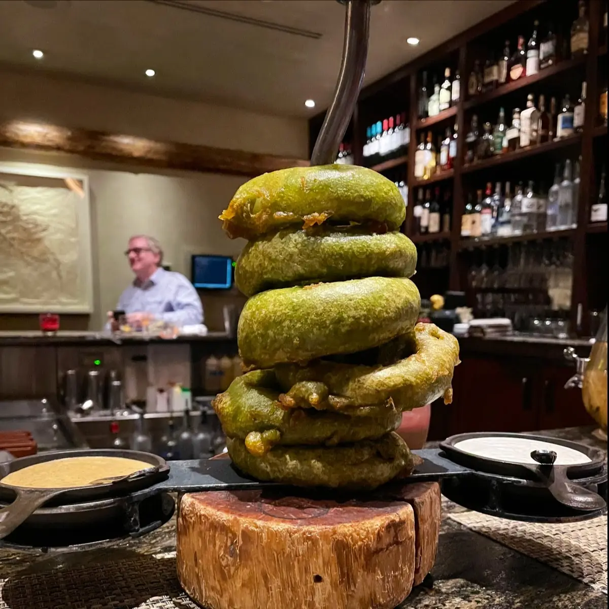 Green Chili Onion Rings