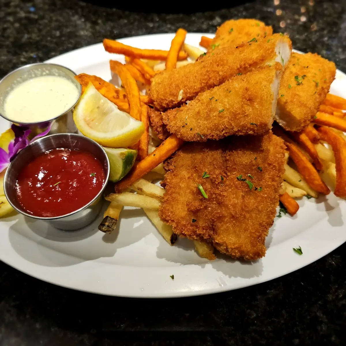 Fish and Chips Sweet Potato Fries