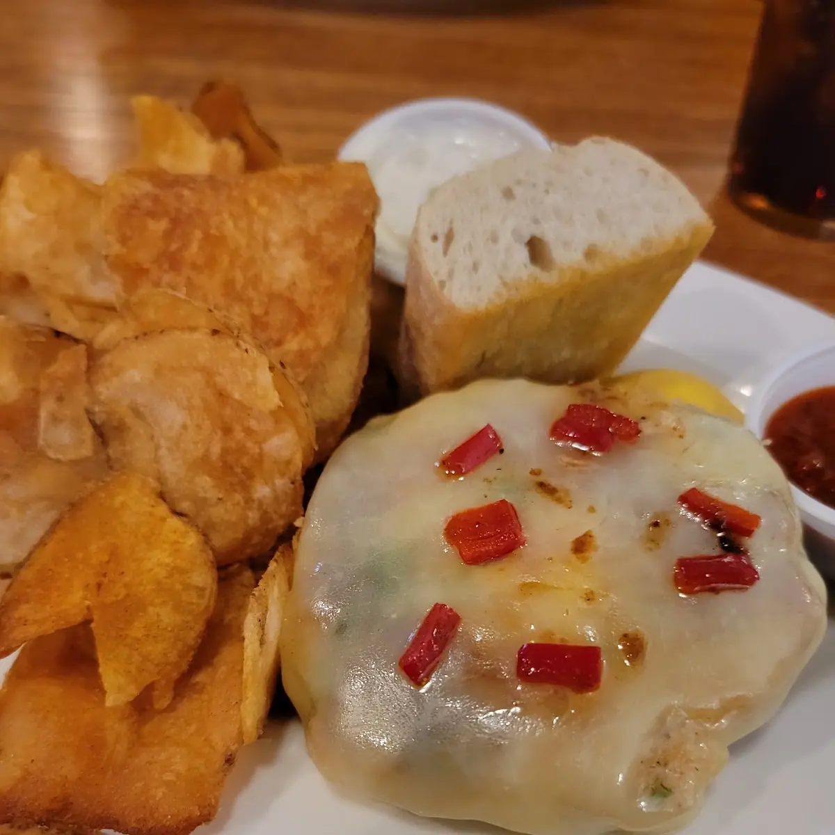 Crab Cake Sandwich and Chips