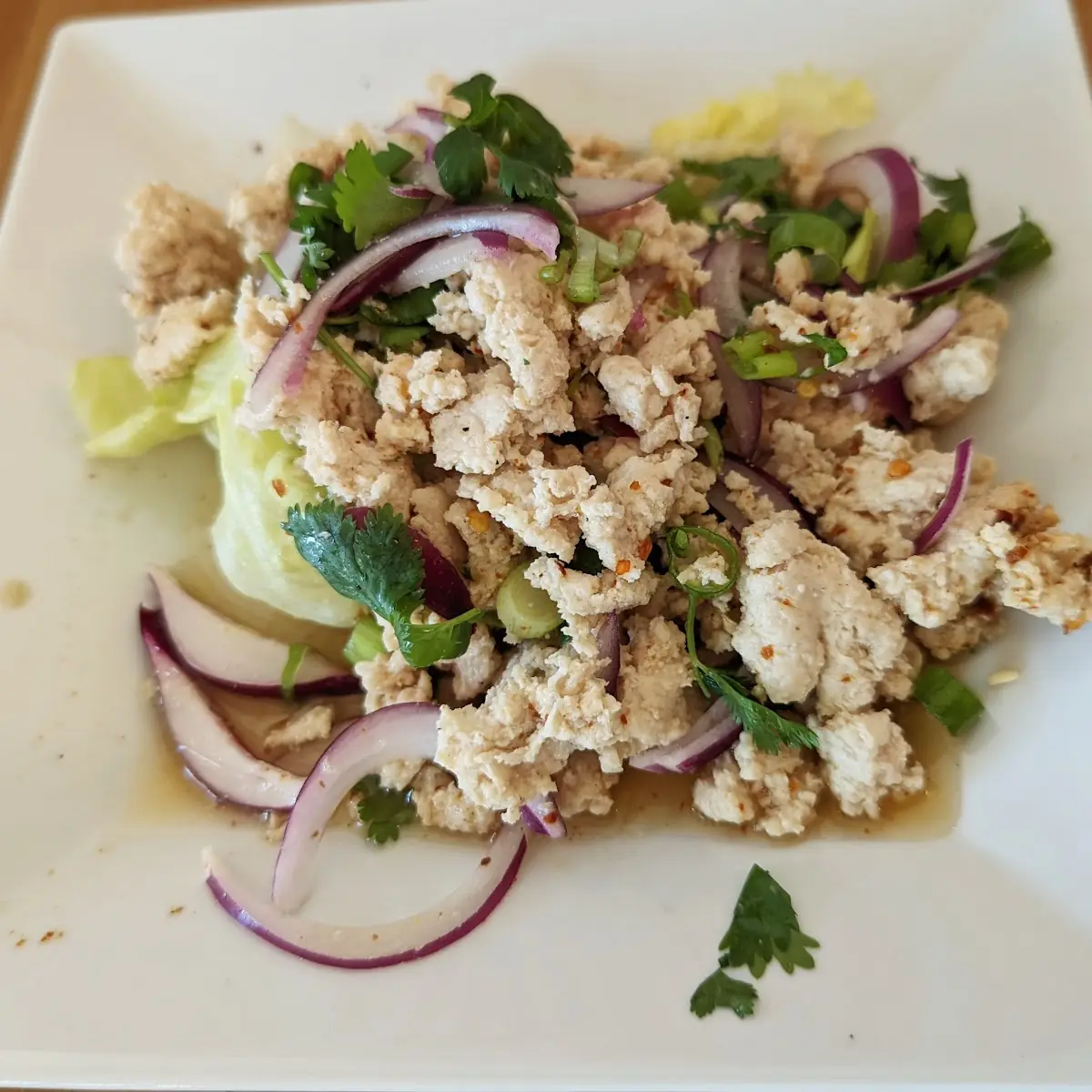Larb Gai or Larb Tofu