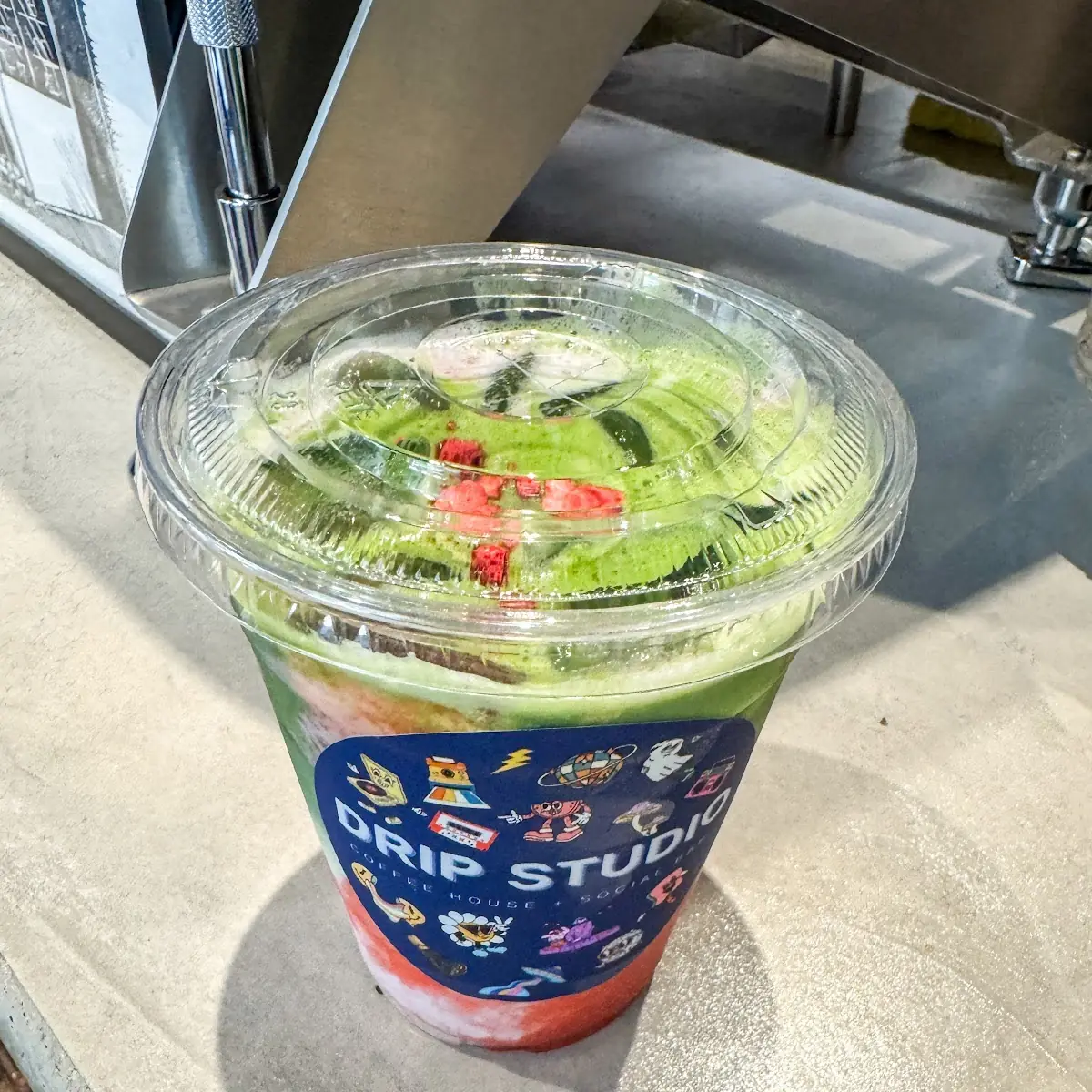 Iced Strawberry Matcha Latte